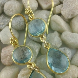 Sky Blue Topaz Earrings