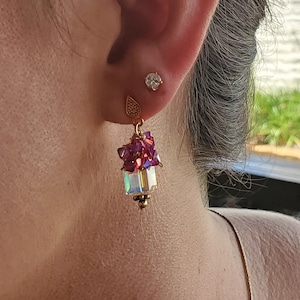 Party Sparkle: A Cluster of Fuschia Crystal
