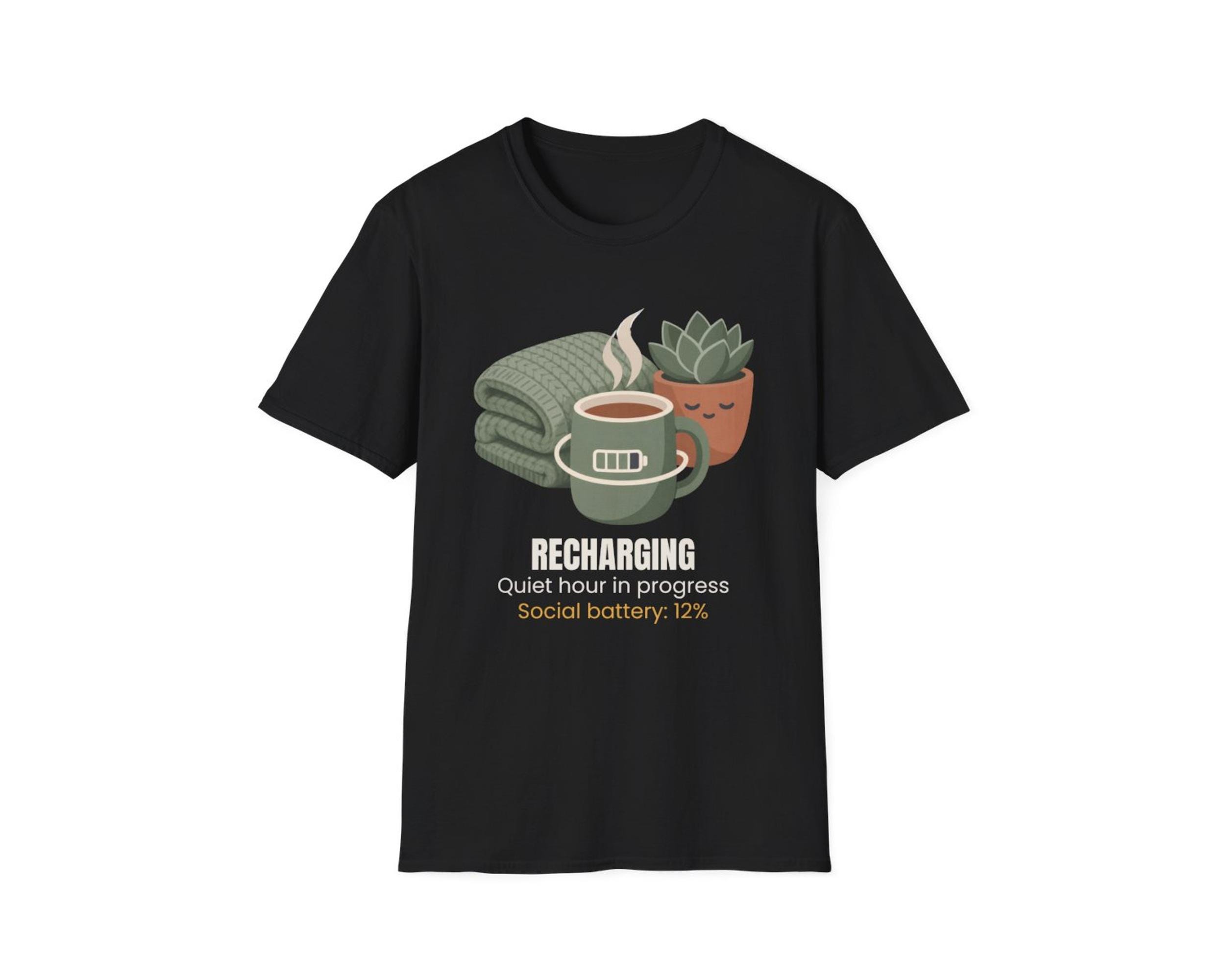 Recharging Low Battery Coworker Tee photo 4