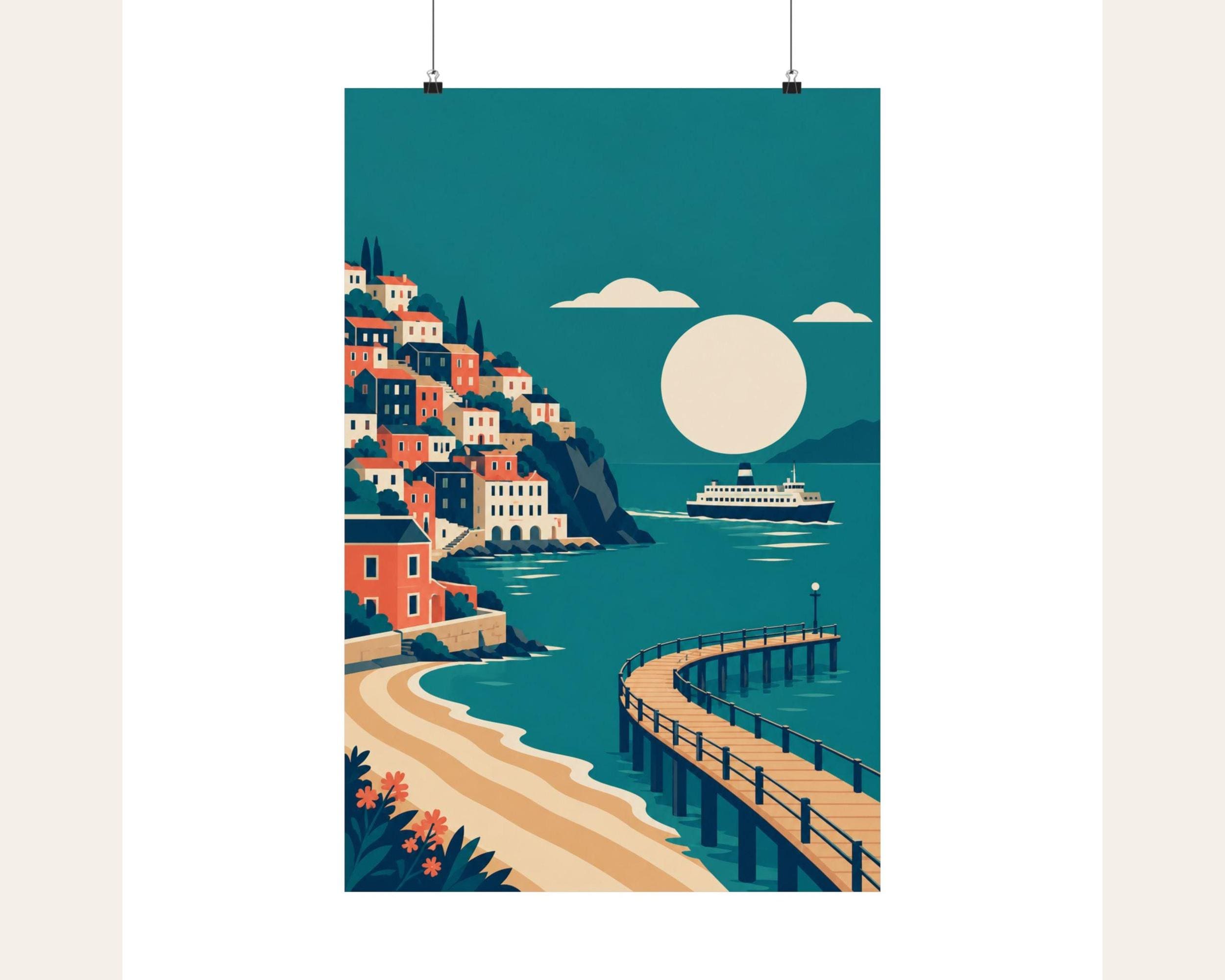 Harbour Town Mid-Century Poster photo 3