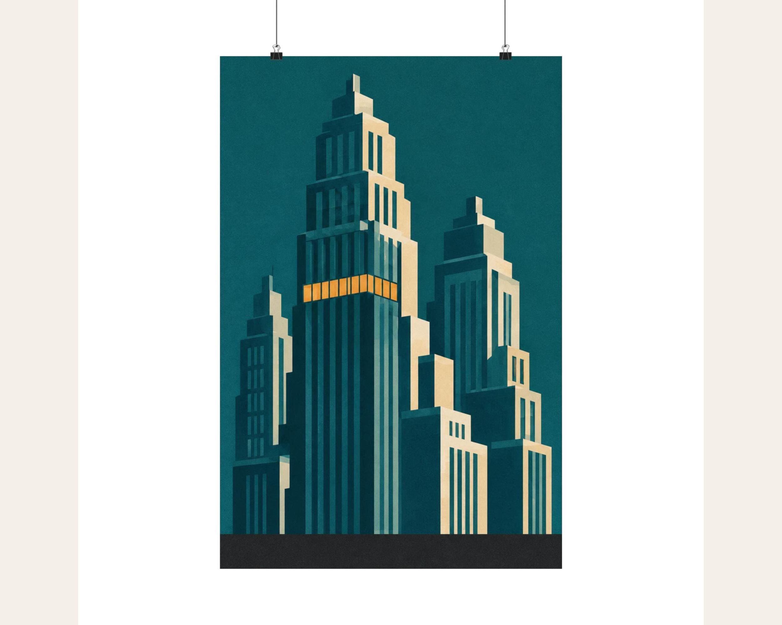 Vertical City Skyline Poster photo 3