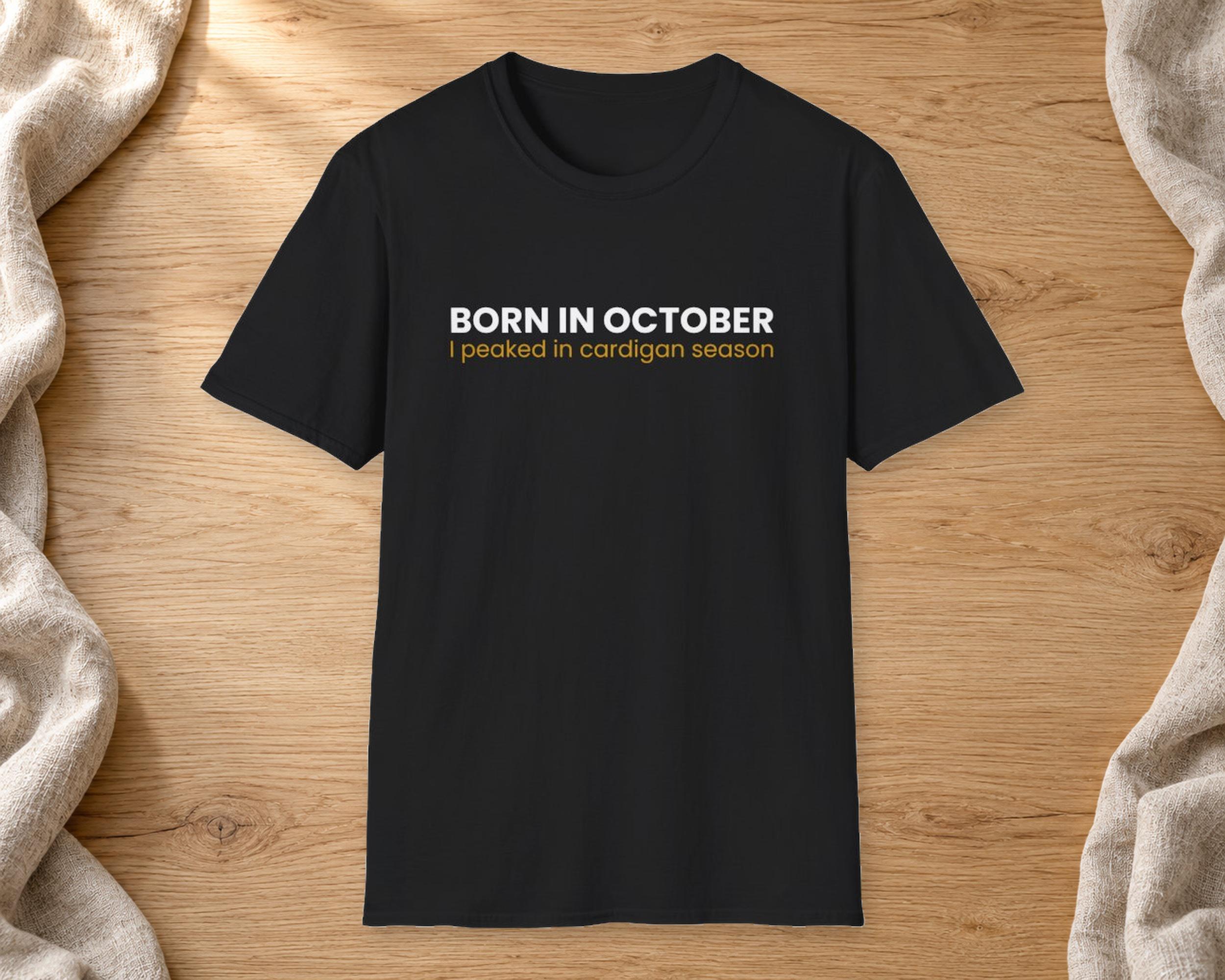 Born in October Lettering Tee photo 2