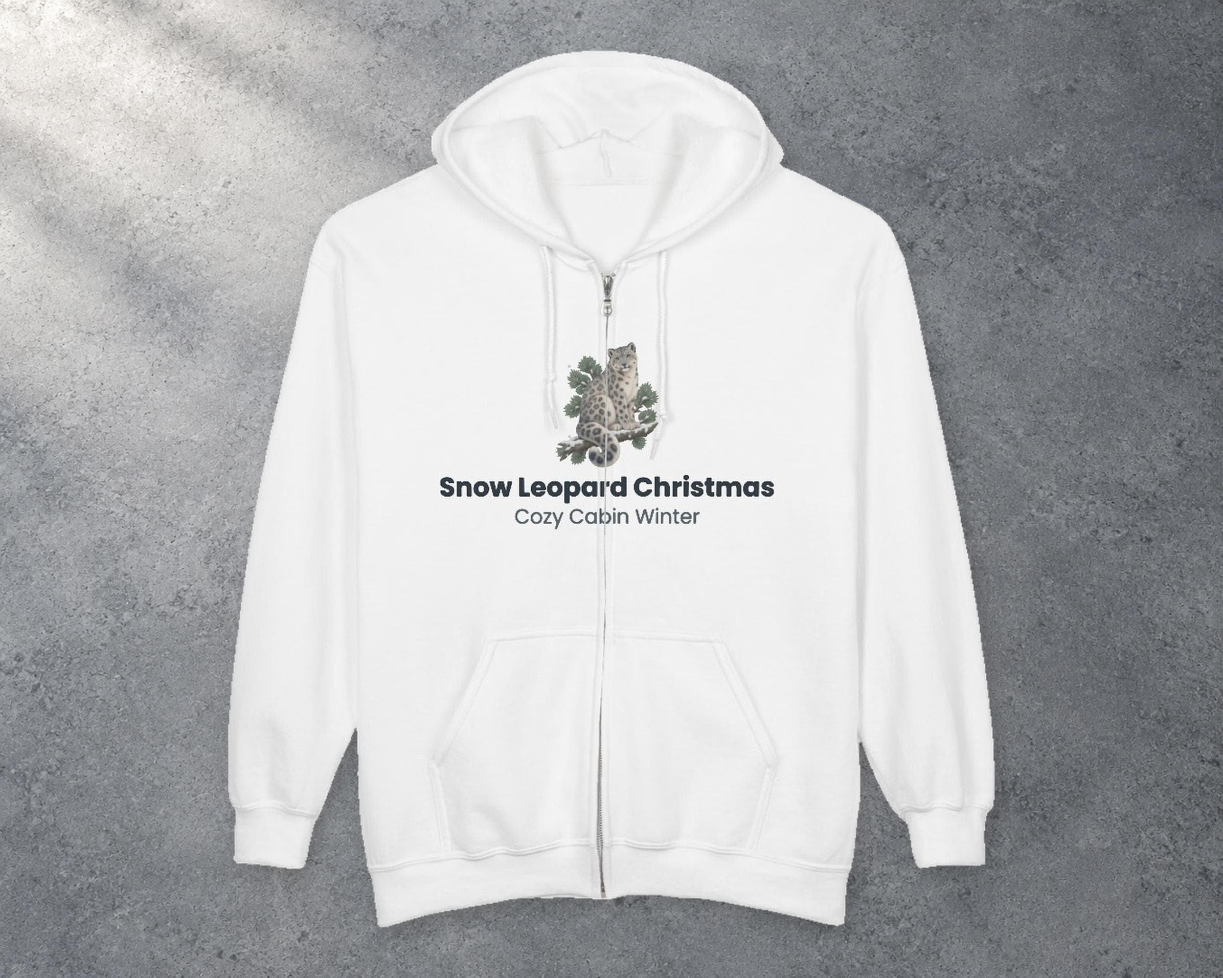 Snow Leopard Christmas Hoodie photo 1