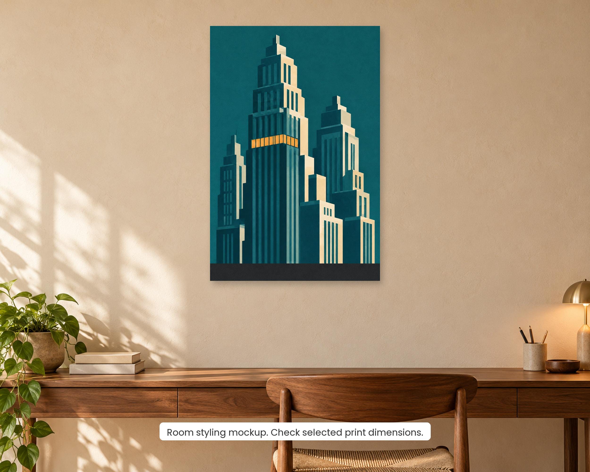 Vertical City Skyline Canvas Print photo 2