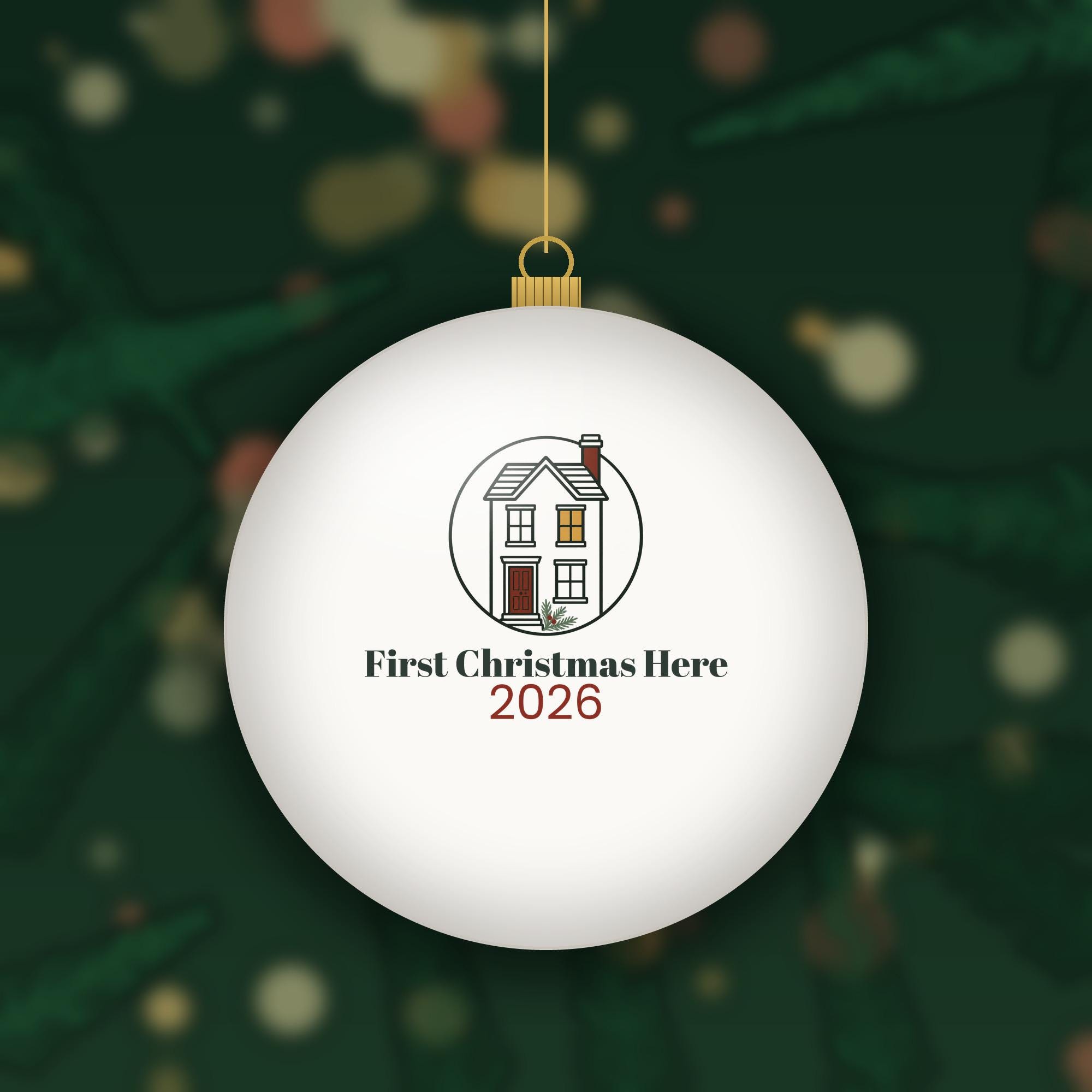 First Christmas Here Townhouse Ornament photo 1