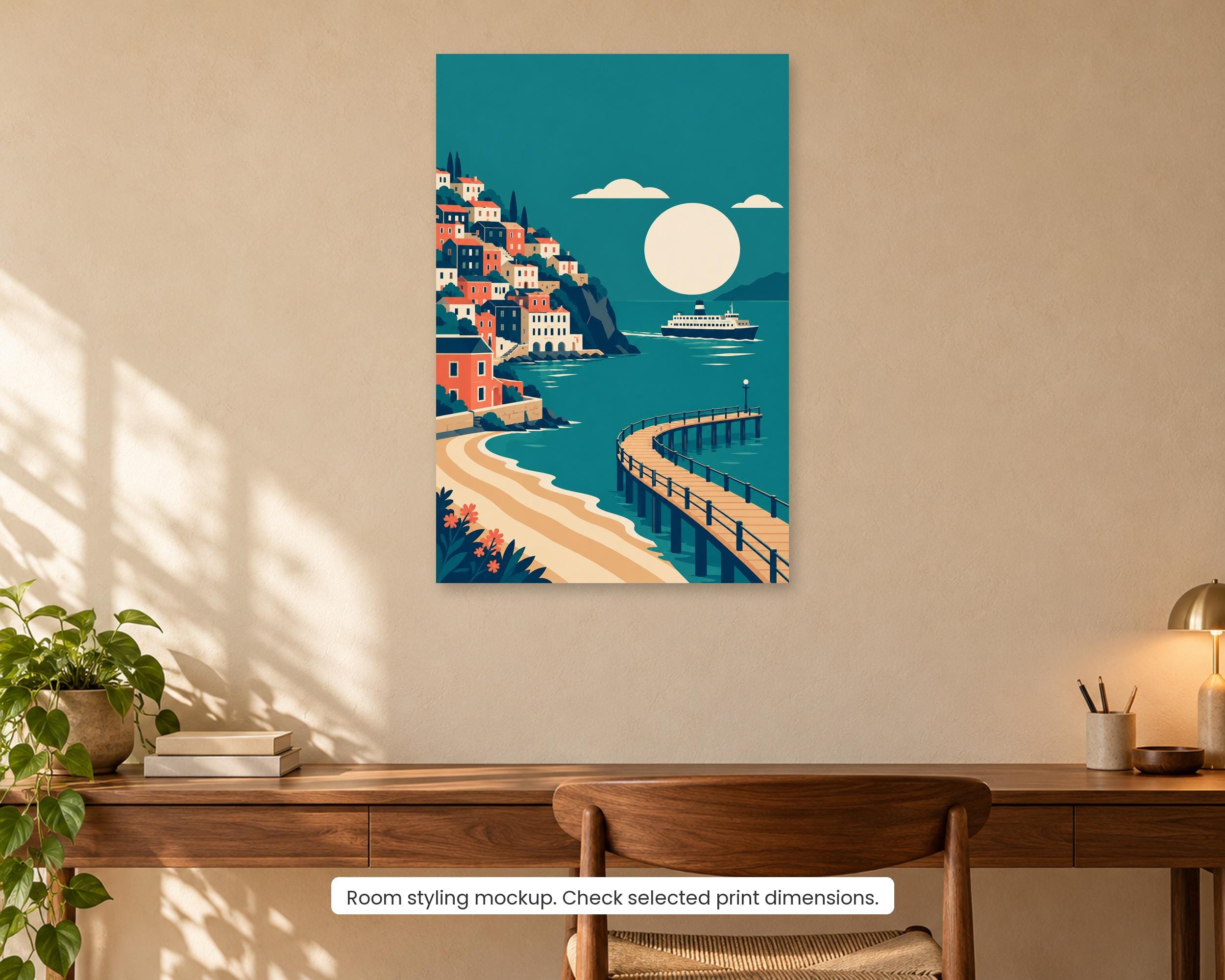 Harbour Town Mid-Century Poster photo 2