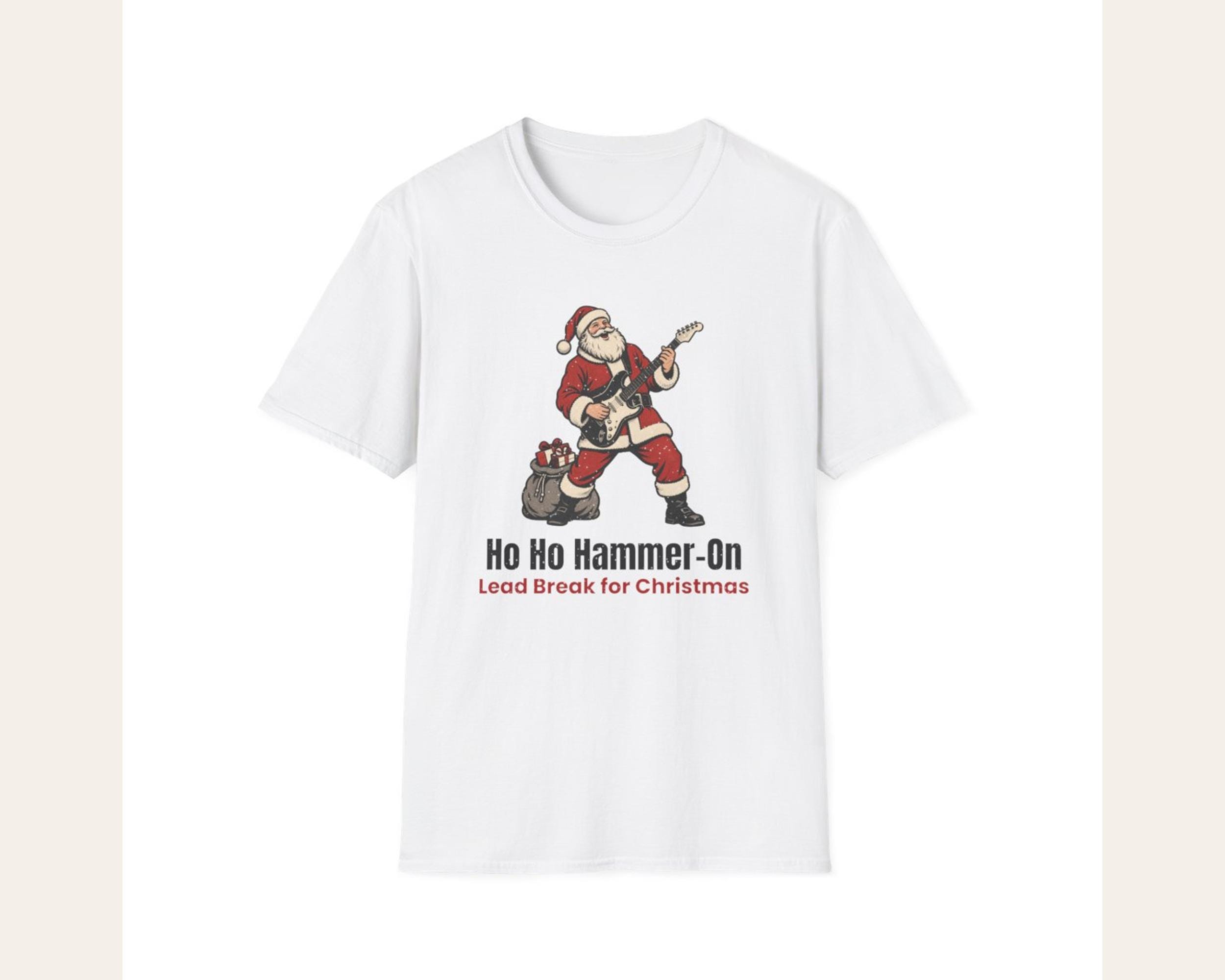 Ho Ho Hammer-On Holiday Guitar Tee photo 2