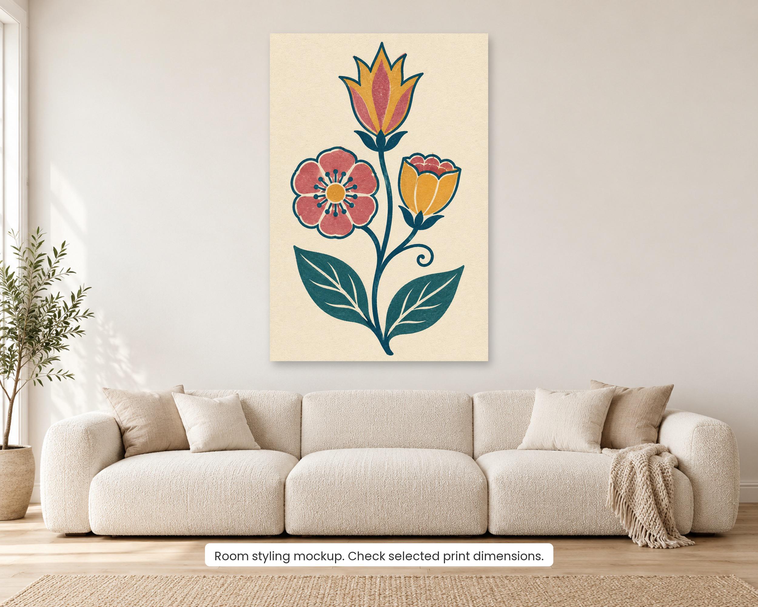 Folk Bloom Cluster Poster photo 2