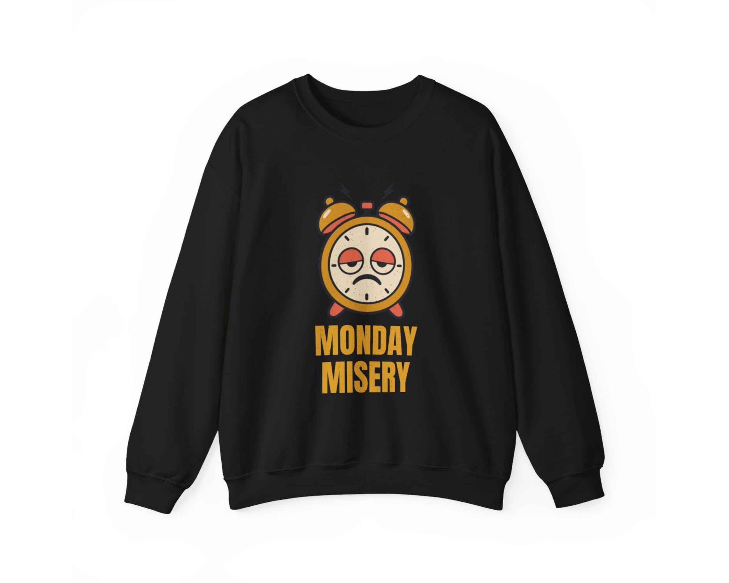 Monday Misery Grumpy Alarm Clock Sweatshirt photo 4