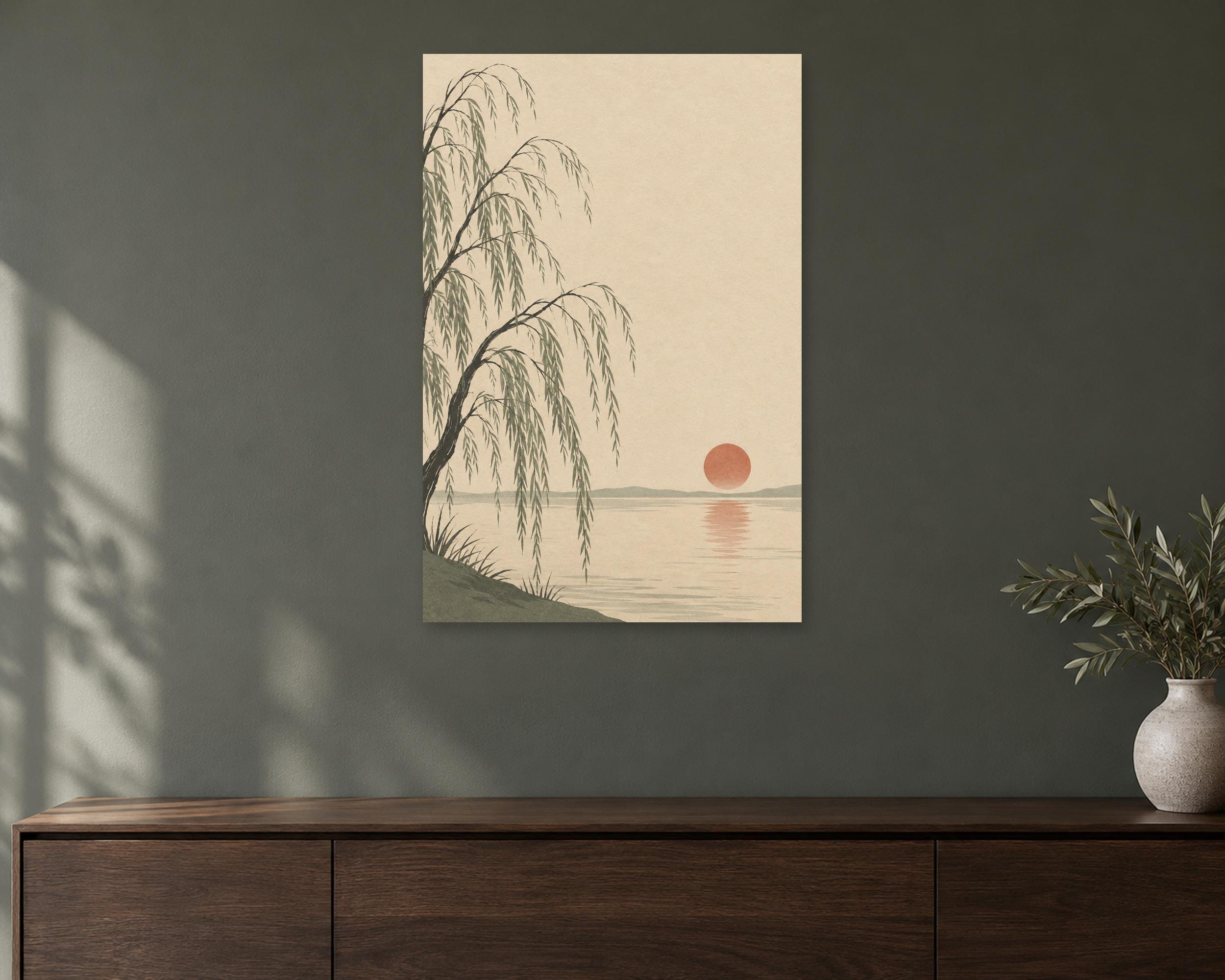 Willow and Red Sun Poster photo 1