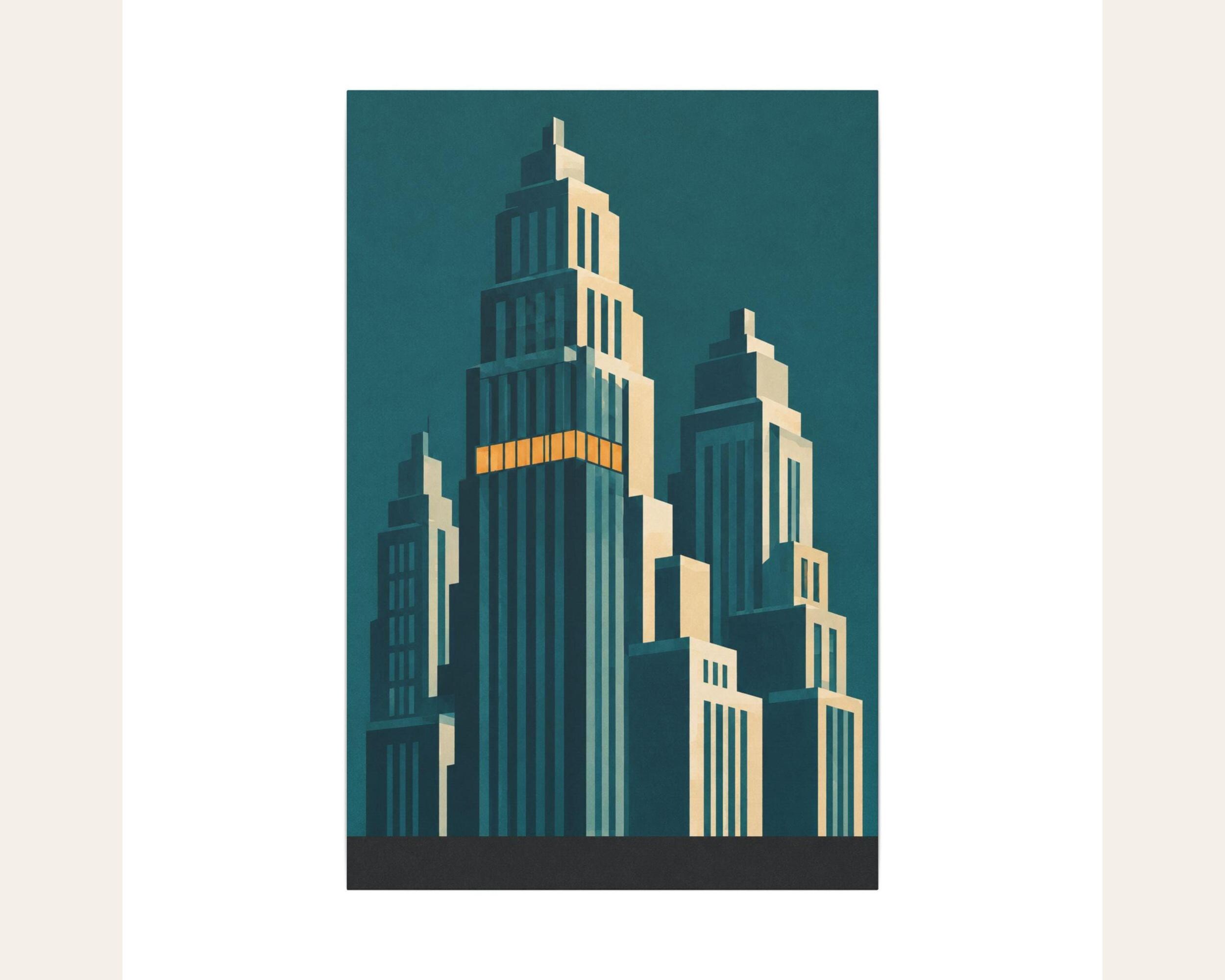Vertical City Skyline Canvas Print photo 3