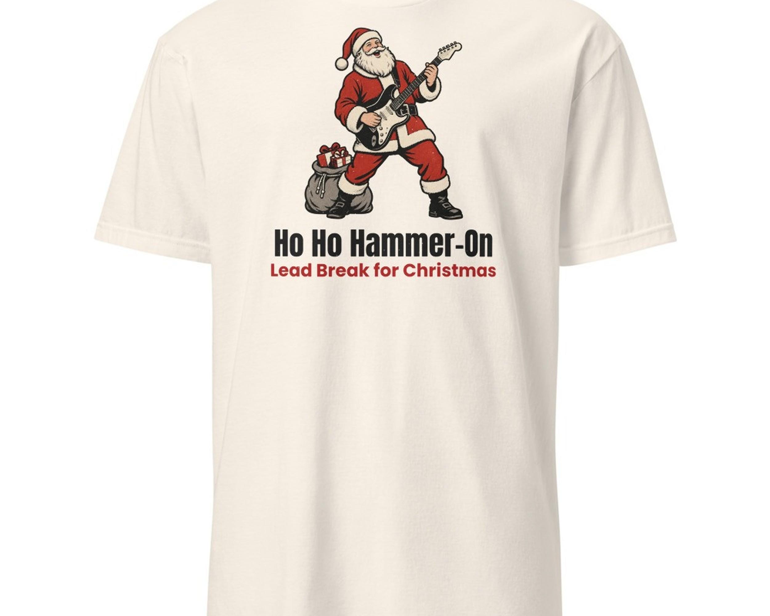 Ho Ho Hammer-On Holiday Guitar Tee photo 1