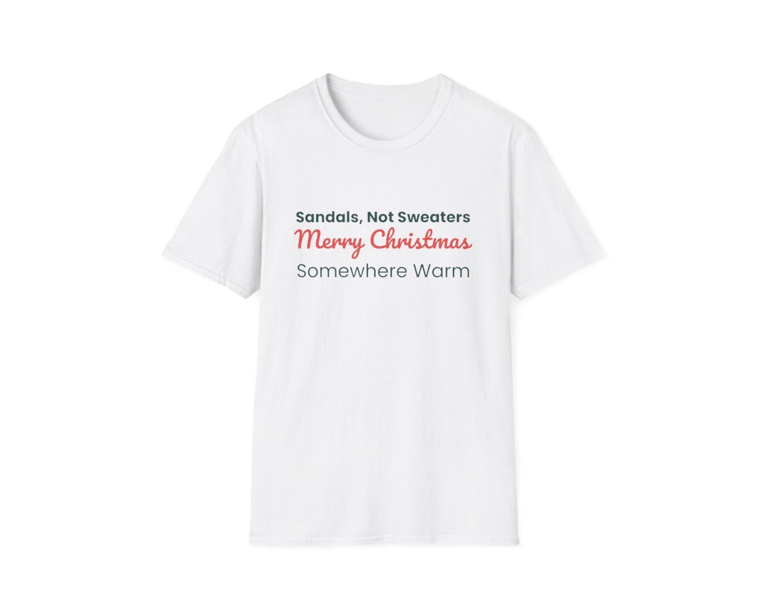 Sandals Not Sweaters Christmas Tee photo 4