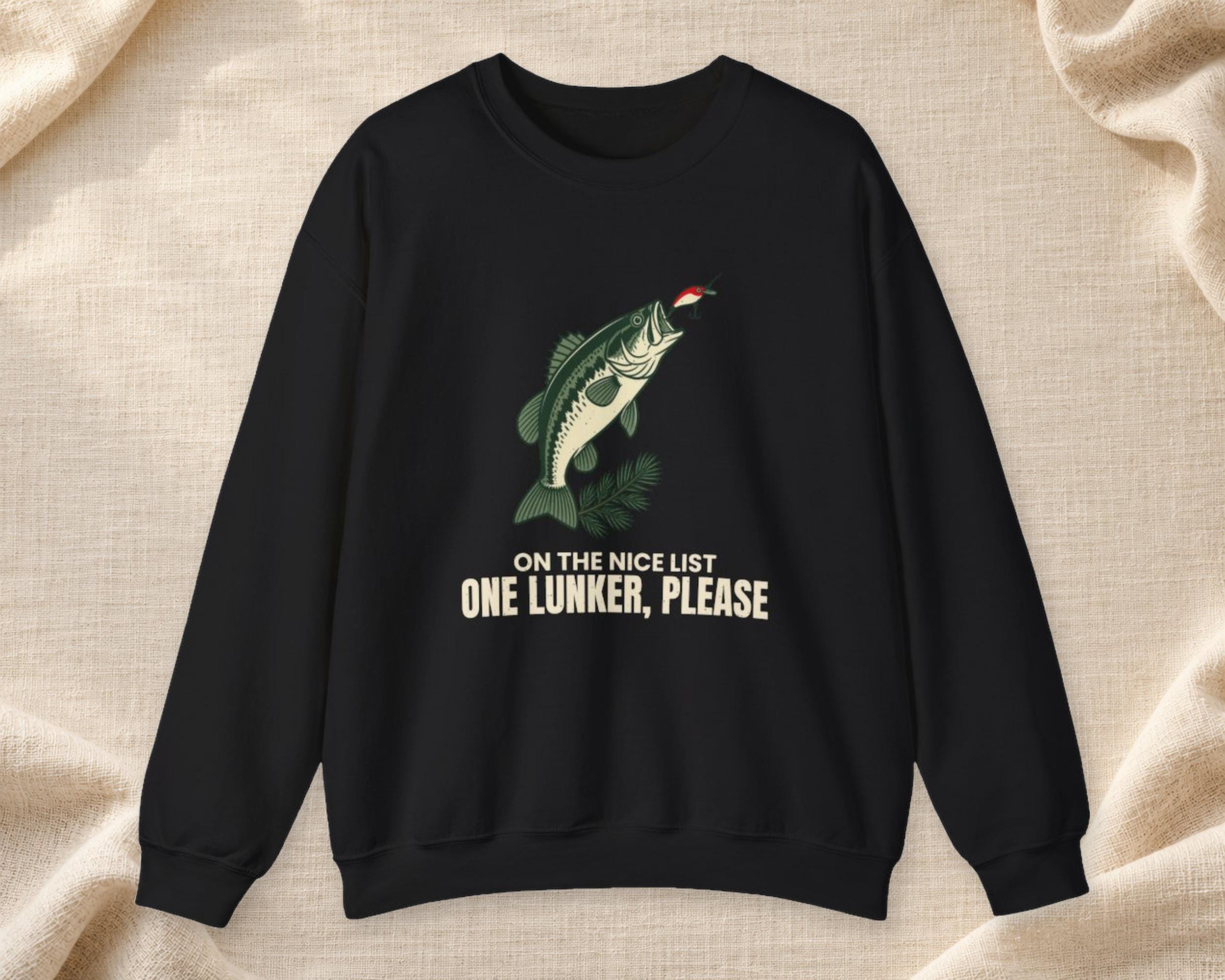 Bass Fishing Nice List Sweatshirt photo 1