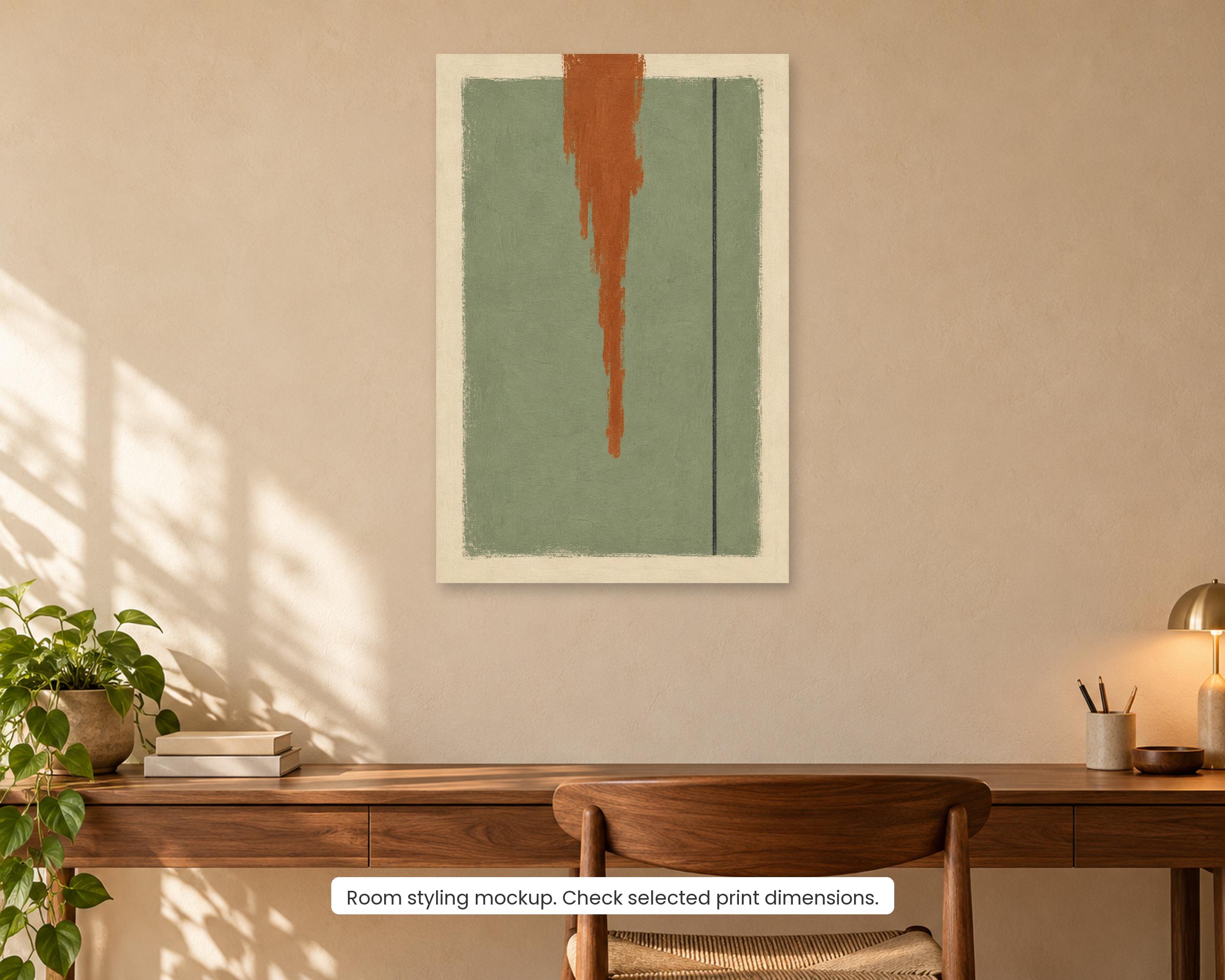 Terracotta Drip Vertical Canvas photo 2