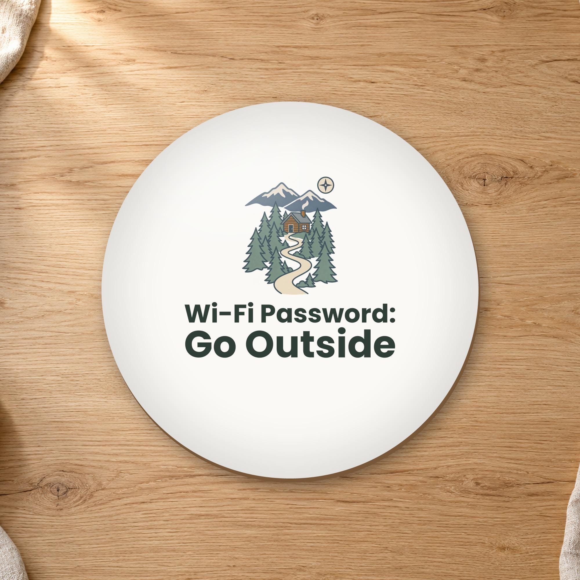 Wi-Fi Password Trail Map Coaster photo 1