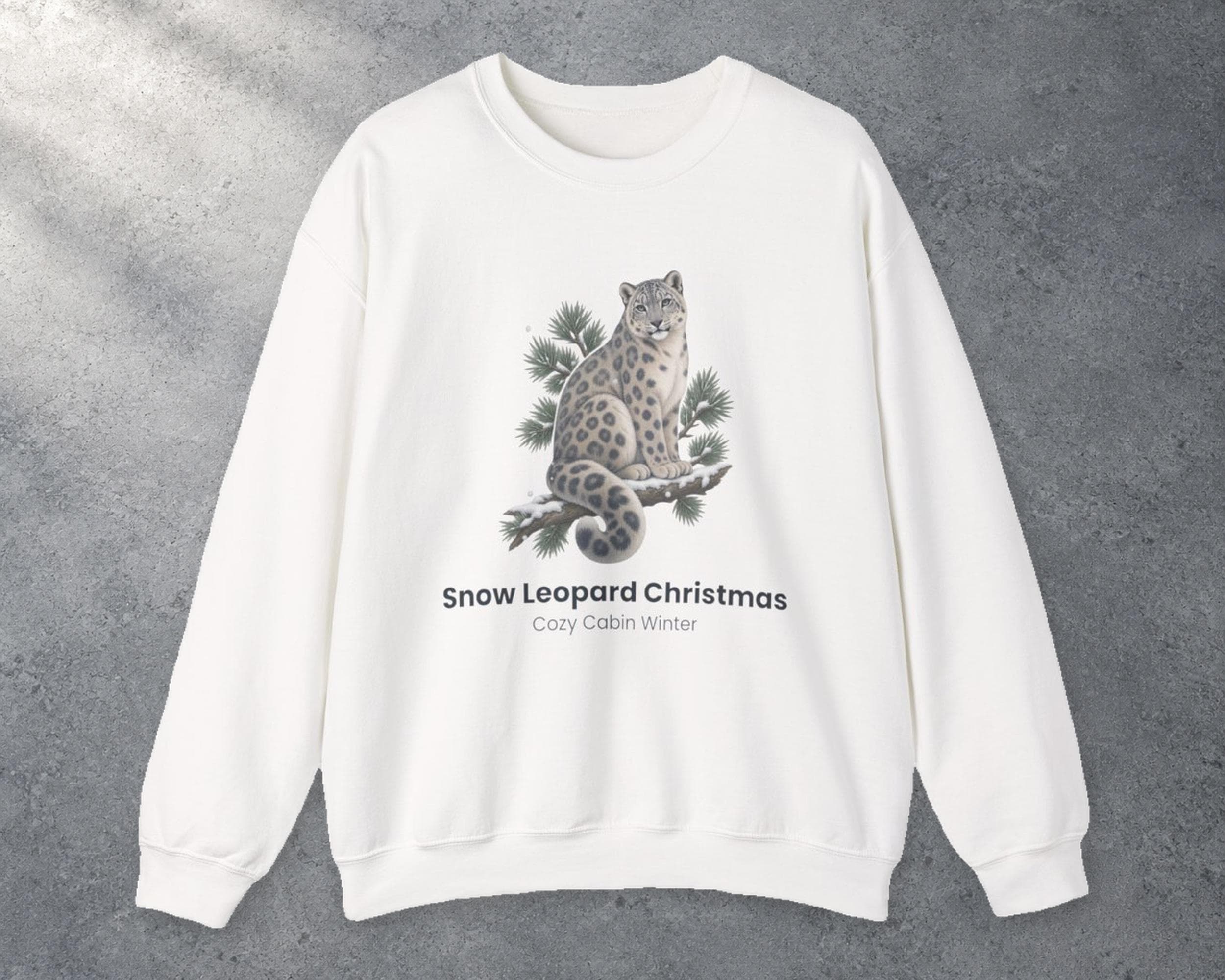 Snow Leopard Christmas Crewneck photo 1