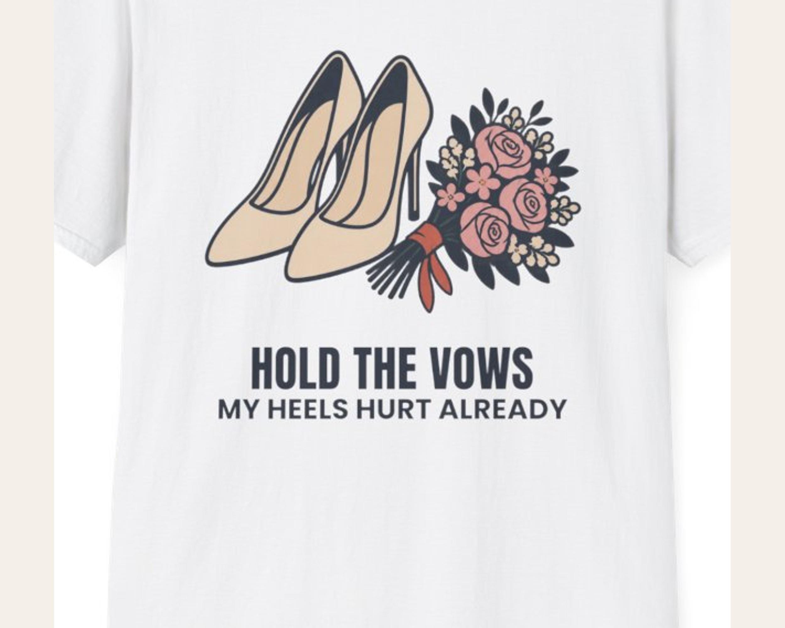 Hold the Vows Bridesmaid Tee photo 3