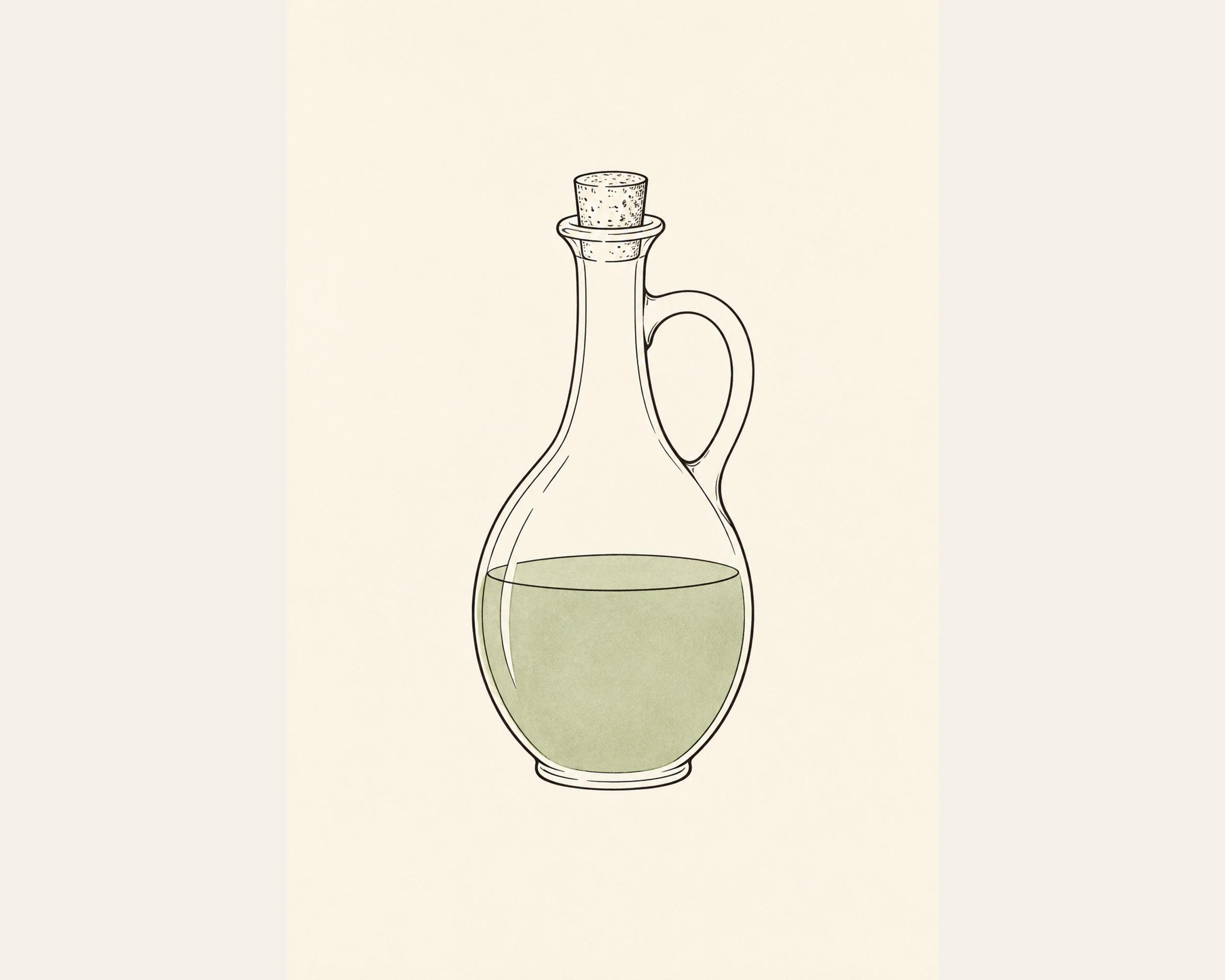 Olive Oil Cruet Line Canvas Print photo 4