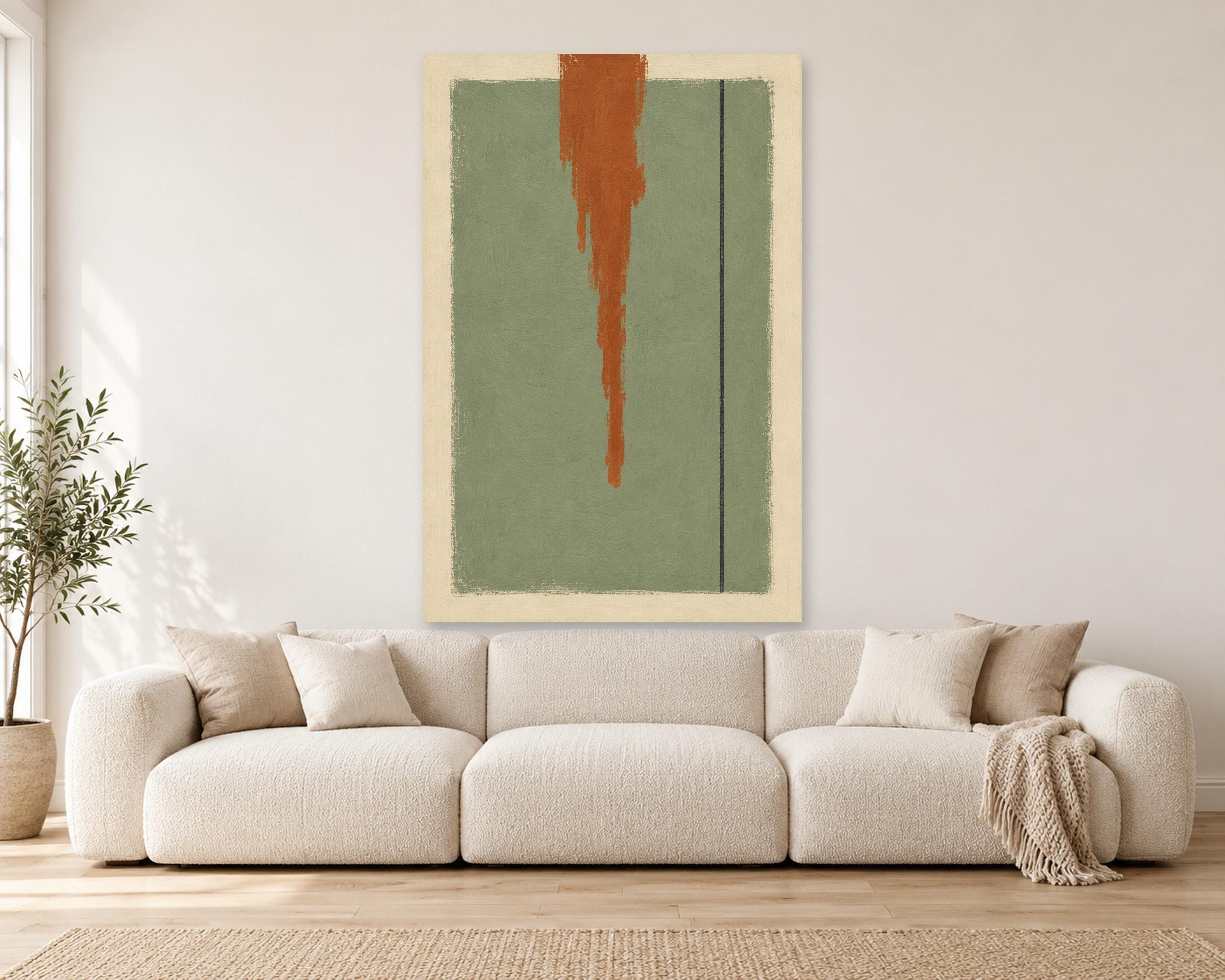 Terracotta Drip Vertical Canvas photo 1