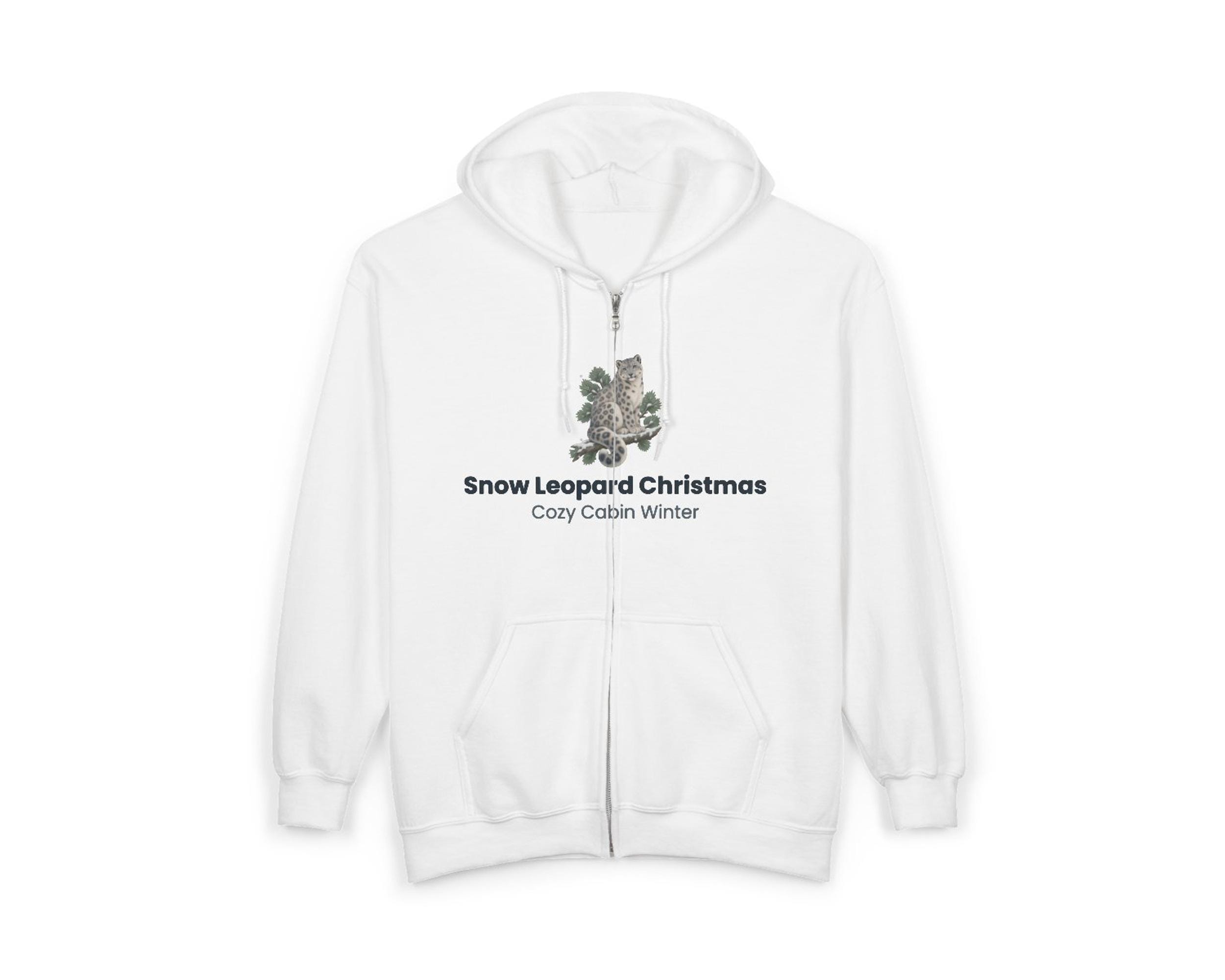 Snow Leopard Christmas Hoodie photo 4