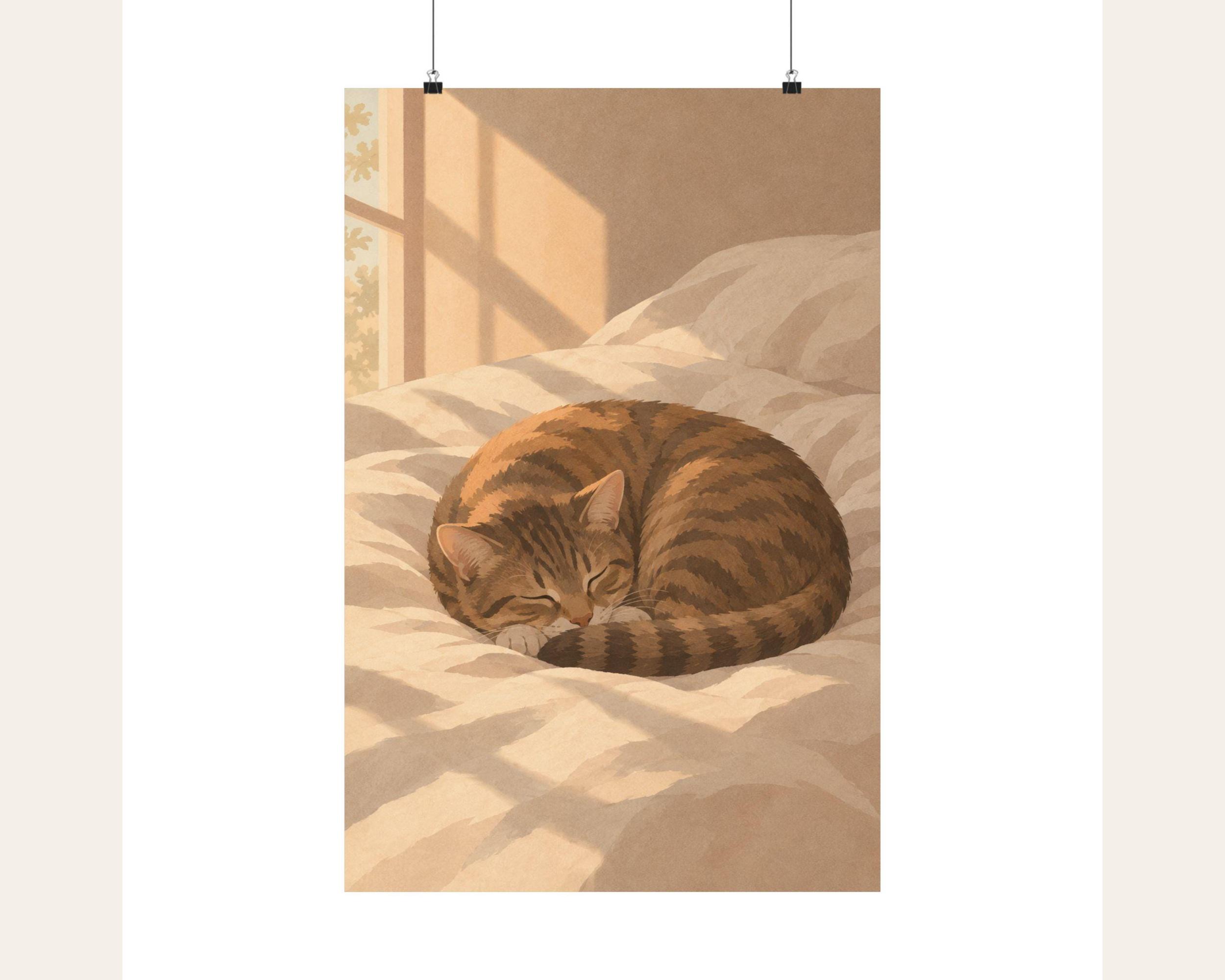 Morning Tabby on Linen photo 3