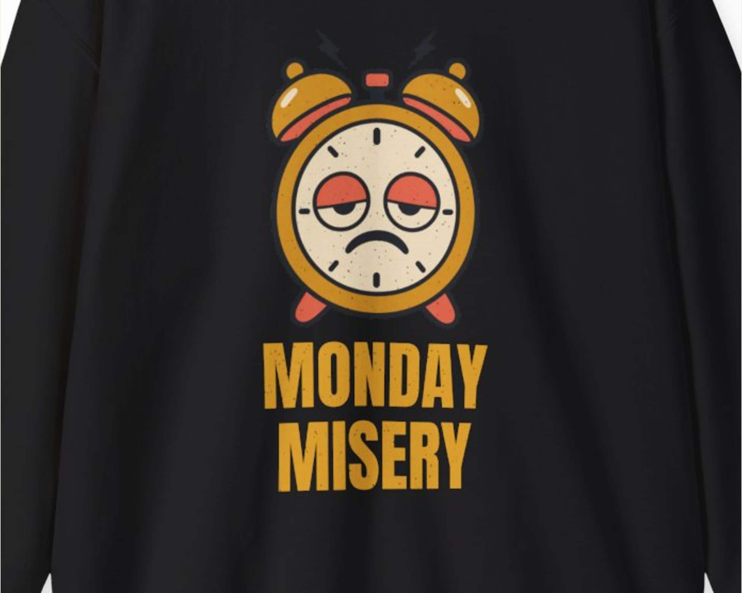 Monday Misery Grumpy Alarm Clock Sweatshirt photo 3