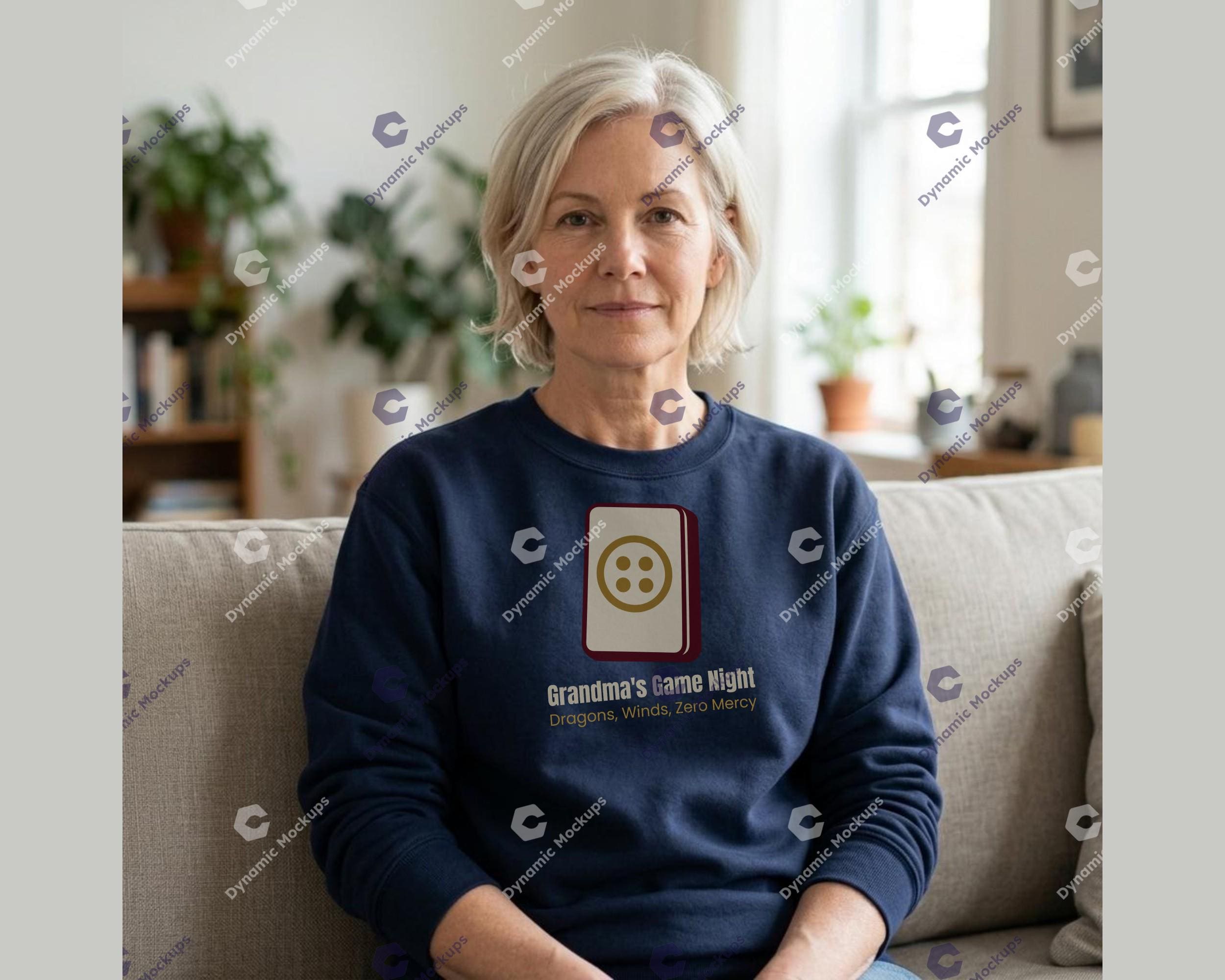 Grandma's Game Night Mahjong Sweatshirt photo 1