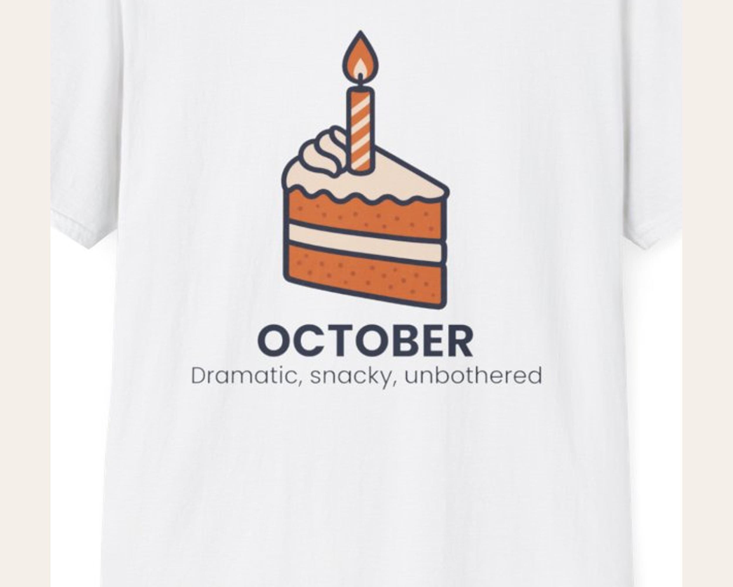 October Birthday Joke Tee photo 3
