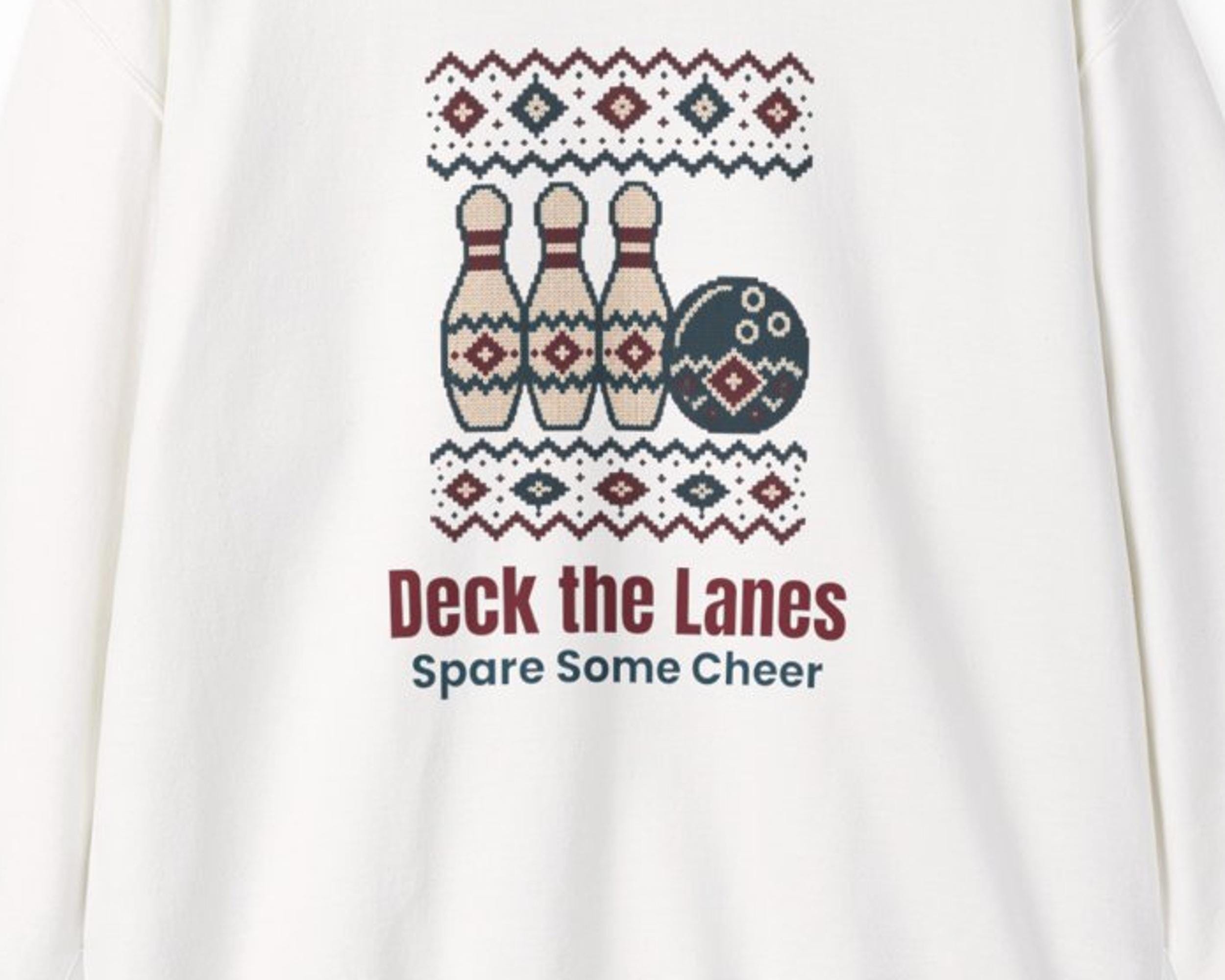 Deck the Lanes Bowling Holiday Sweatshirt photo 3