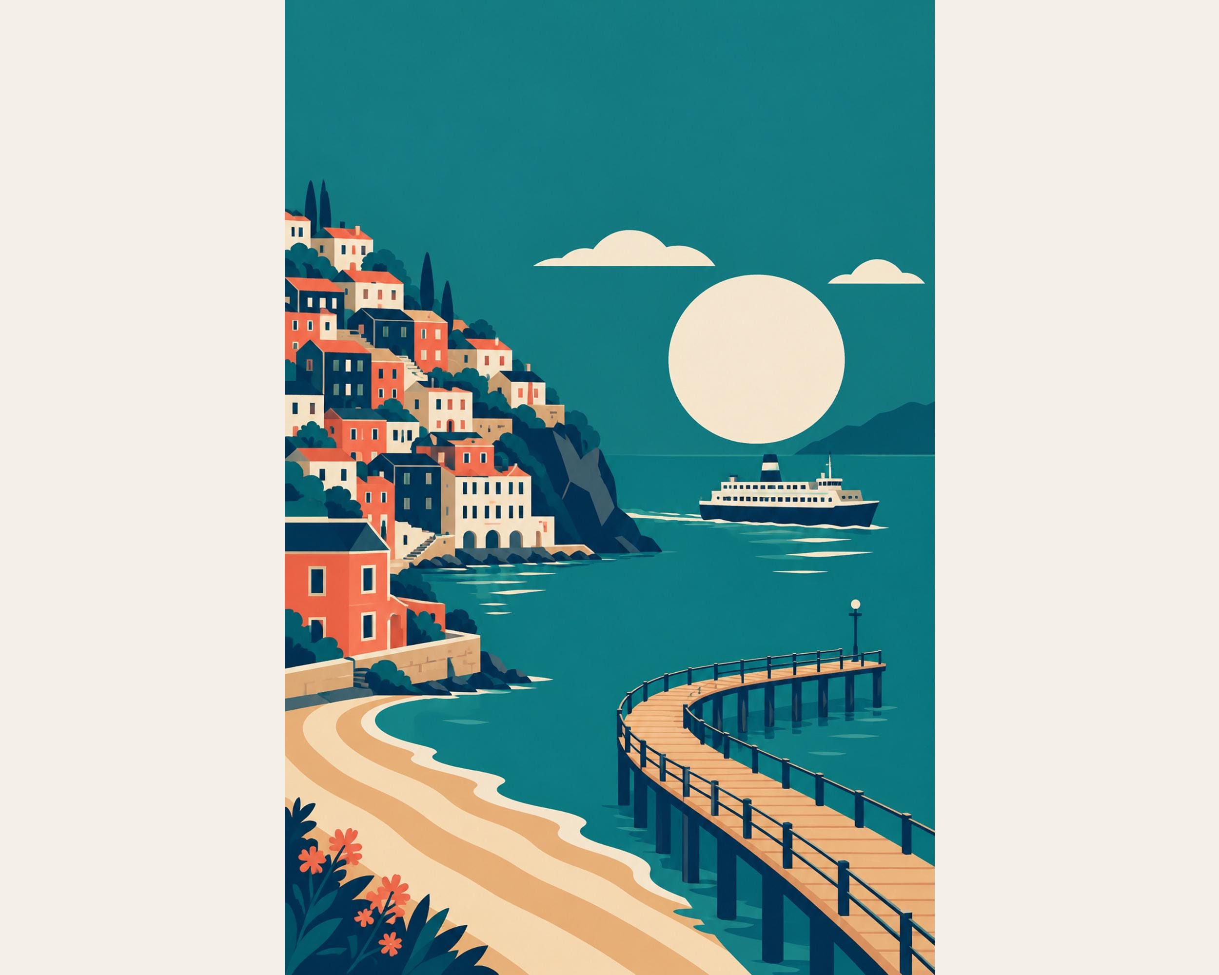 Harbour Town Mid-Century Poster photo 4