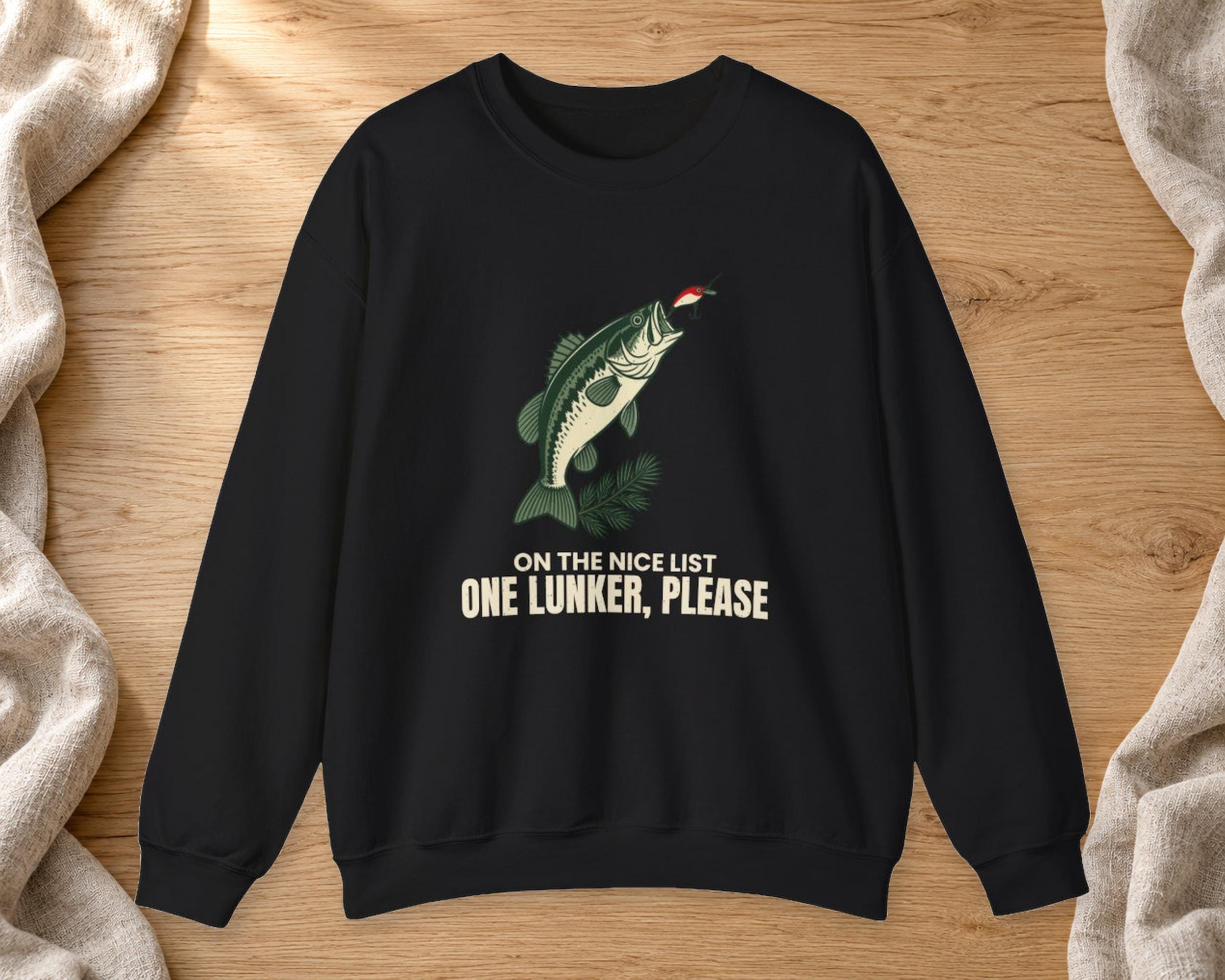 Bass Fishing Nice List Sweatshirt photo 2