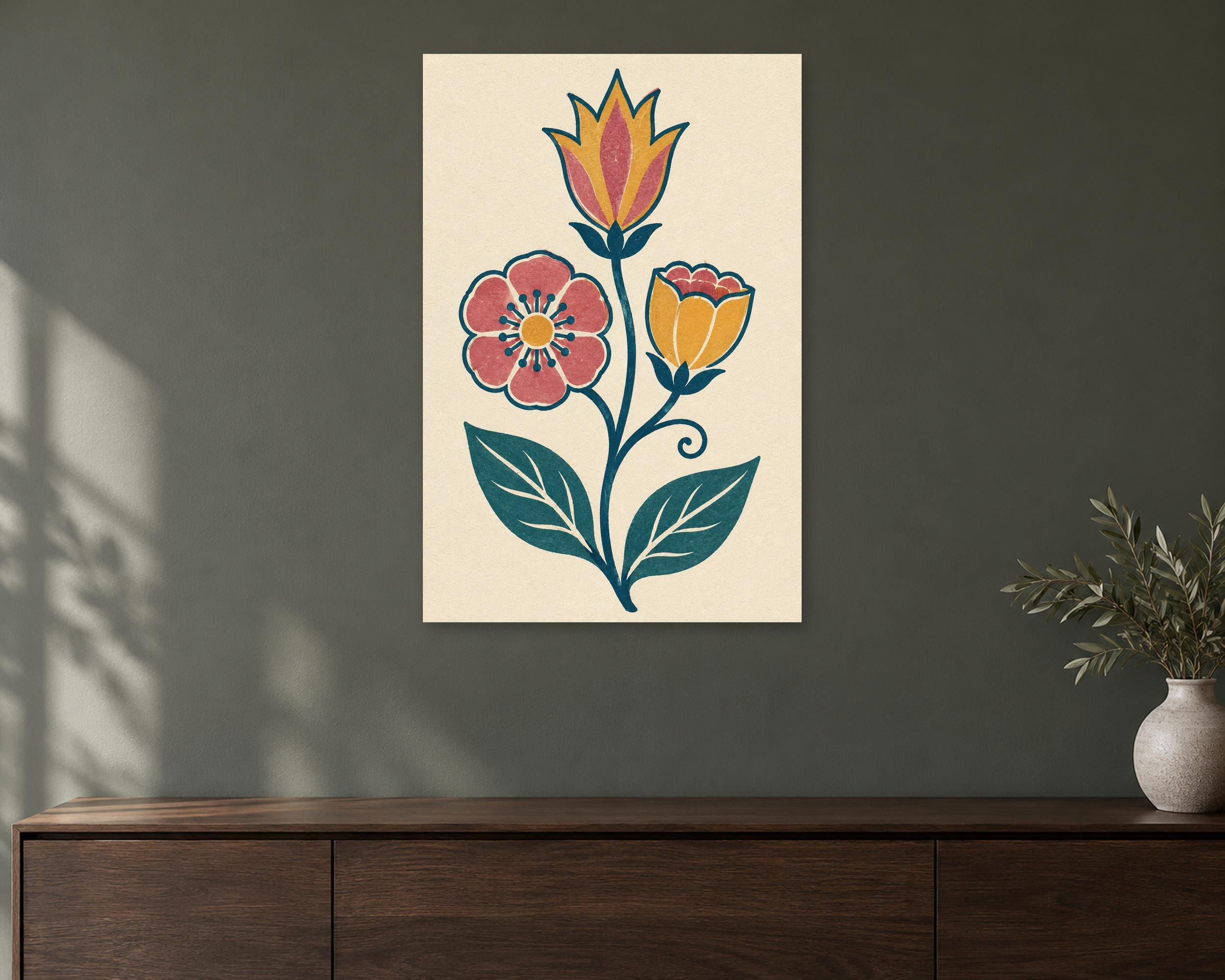 Folk Bloom Cluster Poster photo 1