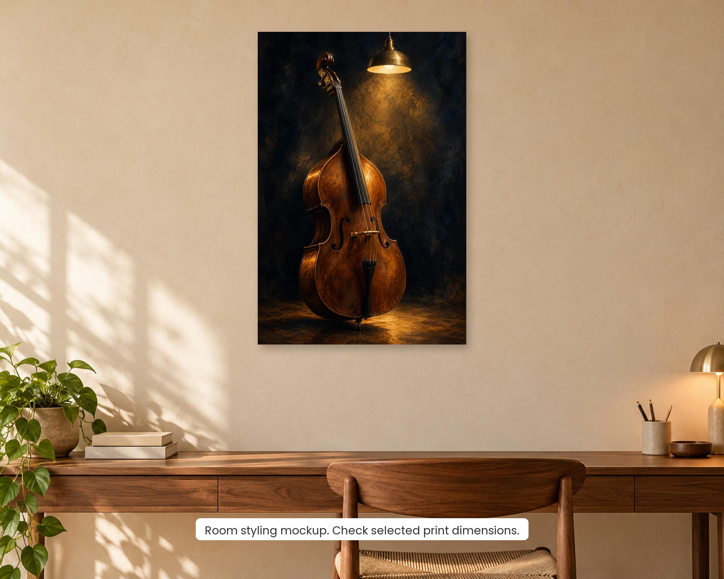 Solo Upright Bass in Lamplight photo 2