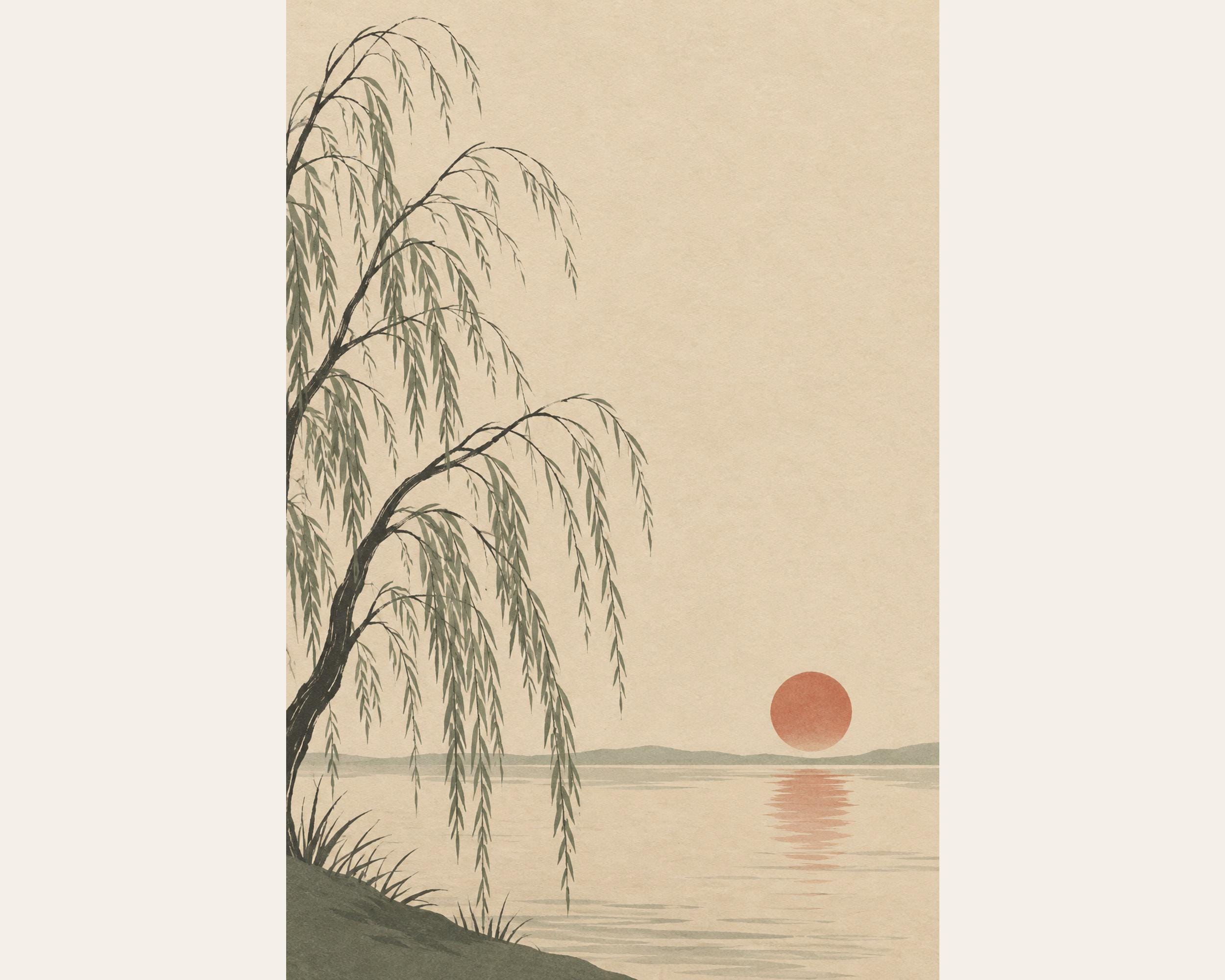 Willow and Red Sun Poster photo 4