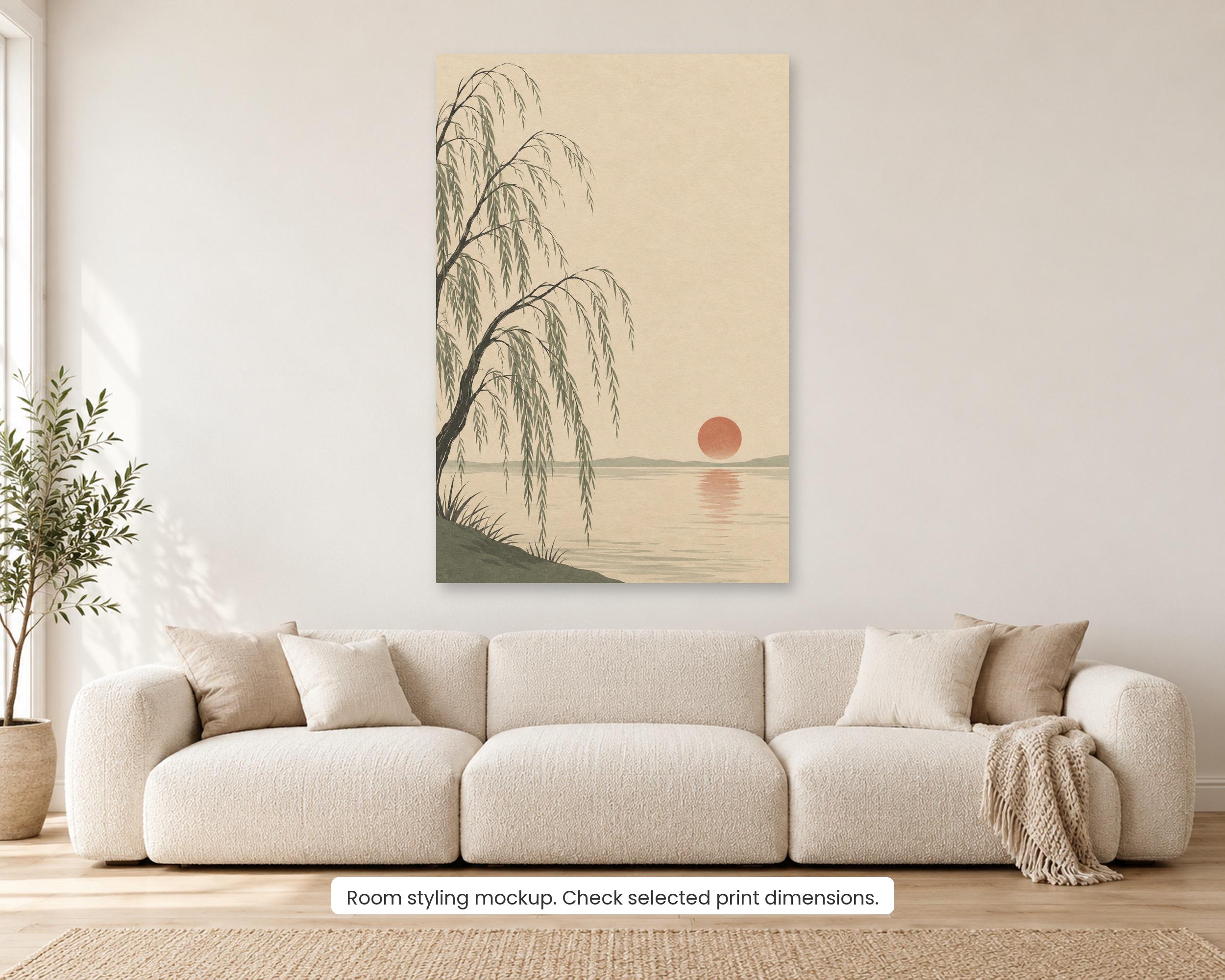 Willow and Red Sun Poster photo 2