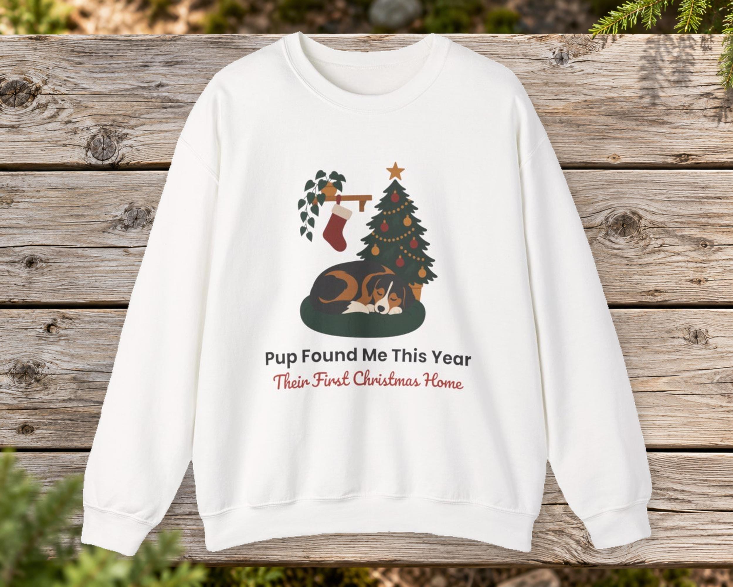 Rescue Dog Adopter Christmas Sweatshirt photo 2