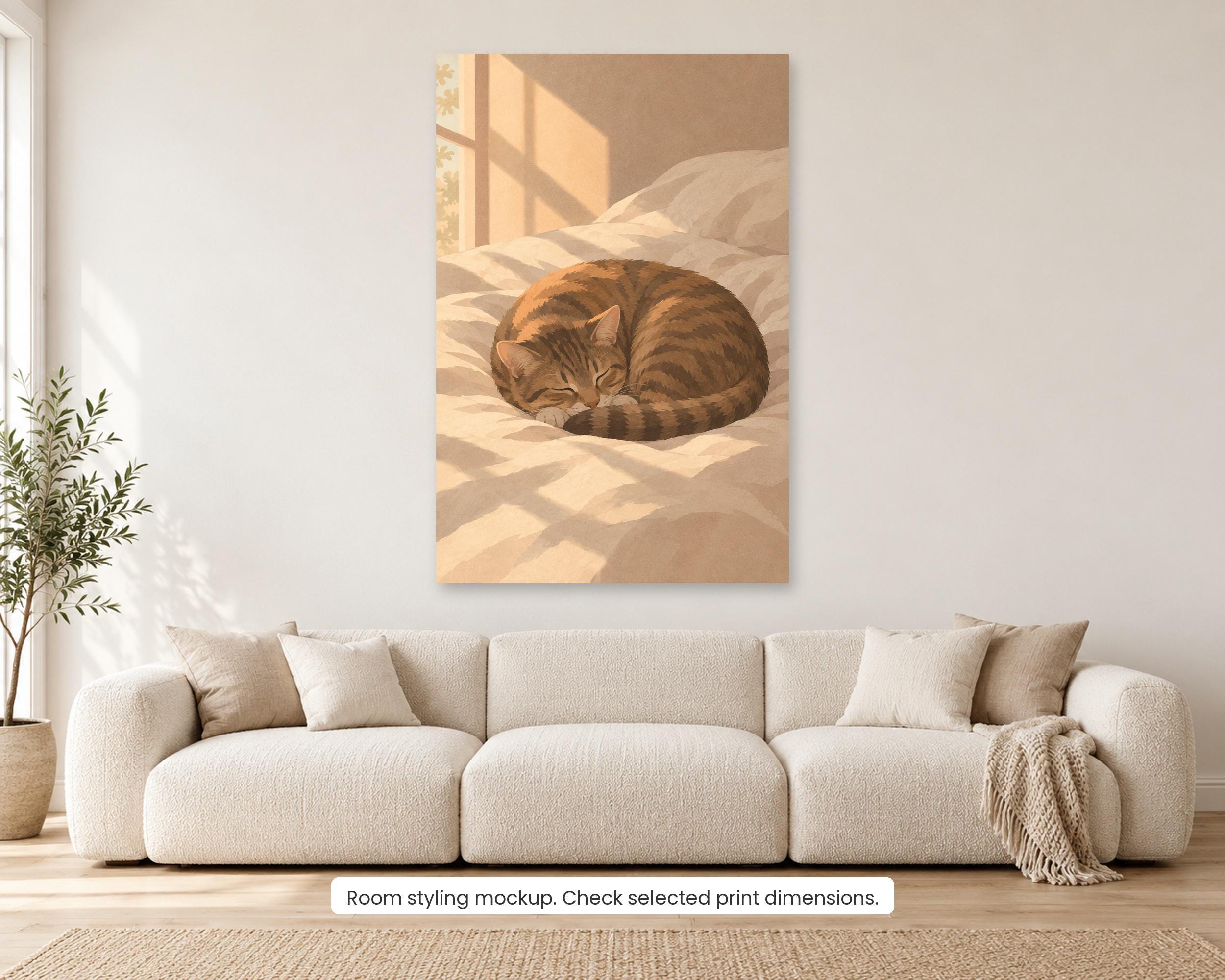 Morning Tabby on Linen photo 2