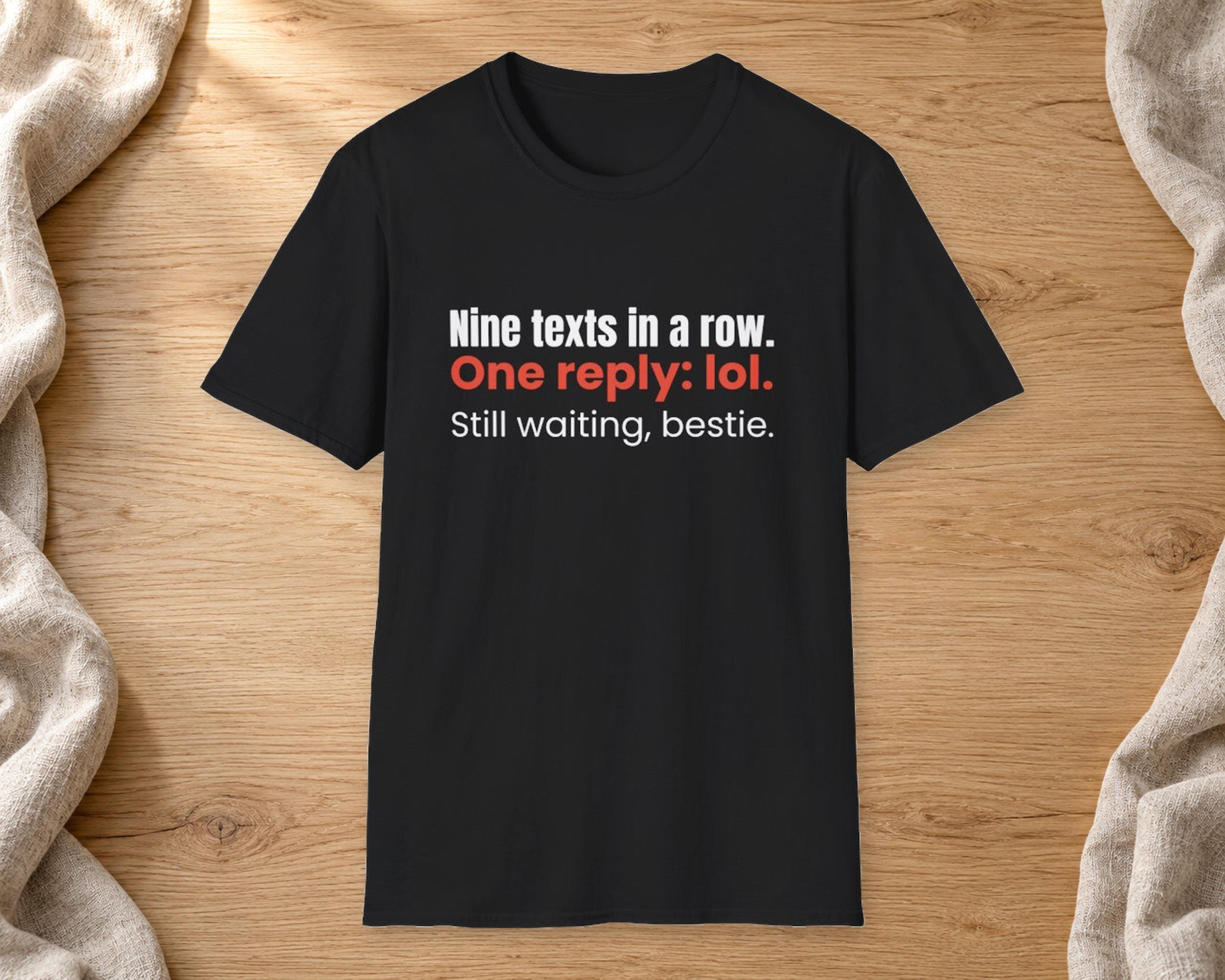 Unanswered Texts Typography Tee photo 2