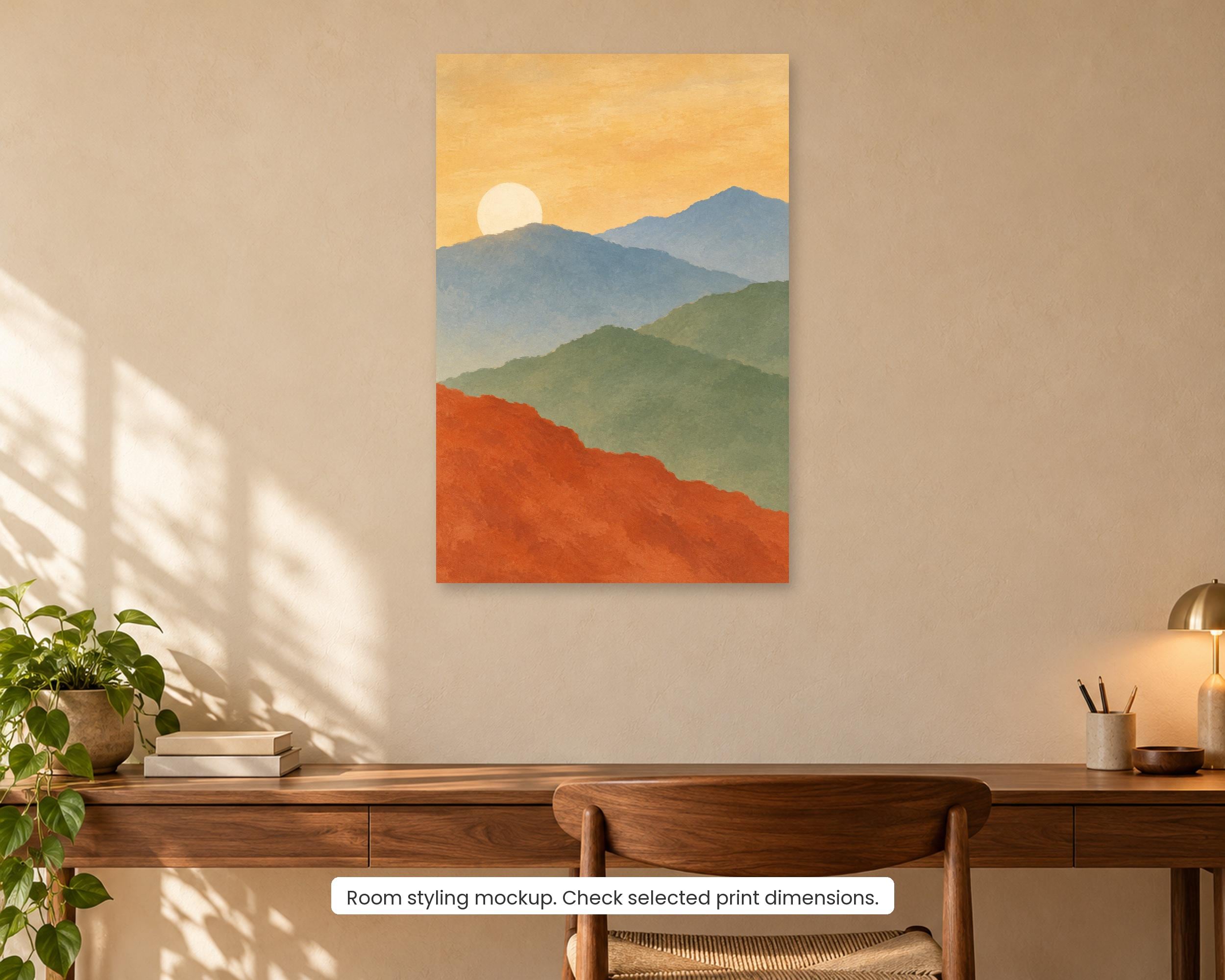 Layered Ridge Sunrise Poster photo 2