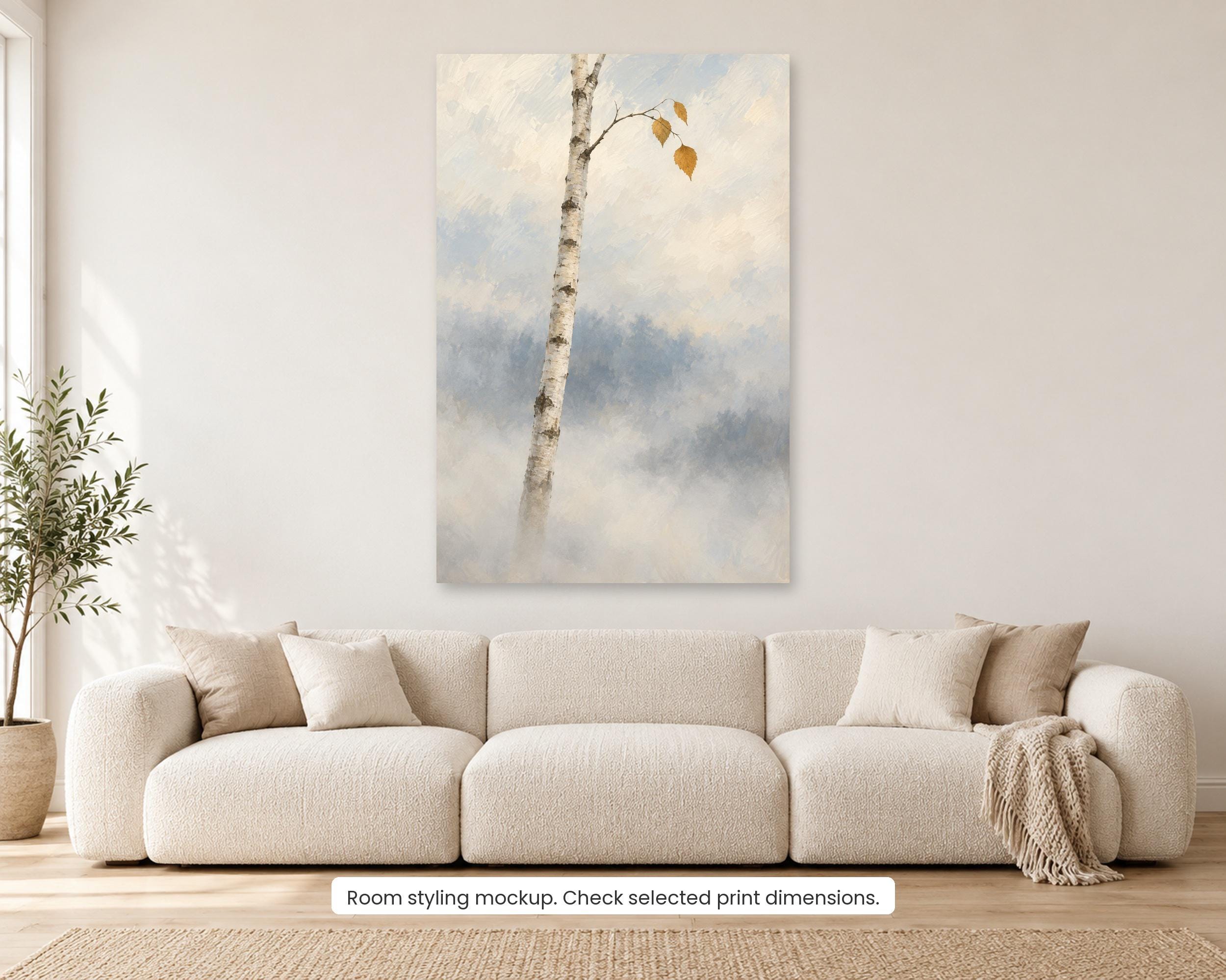 Birch in Cream Fog photo 2