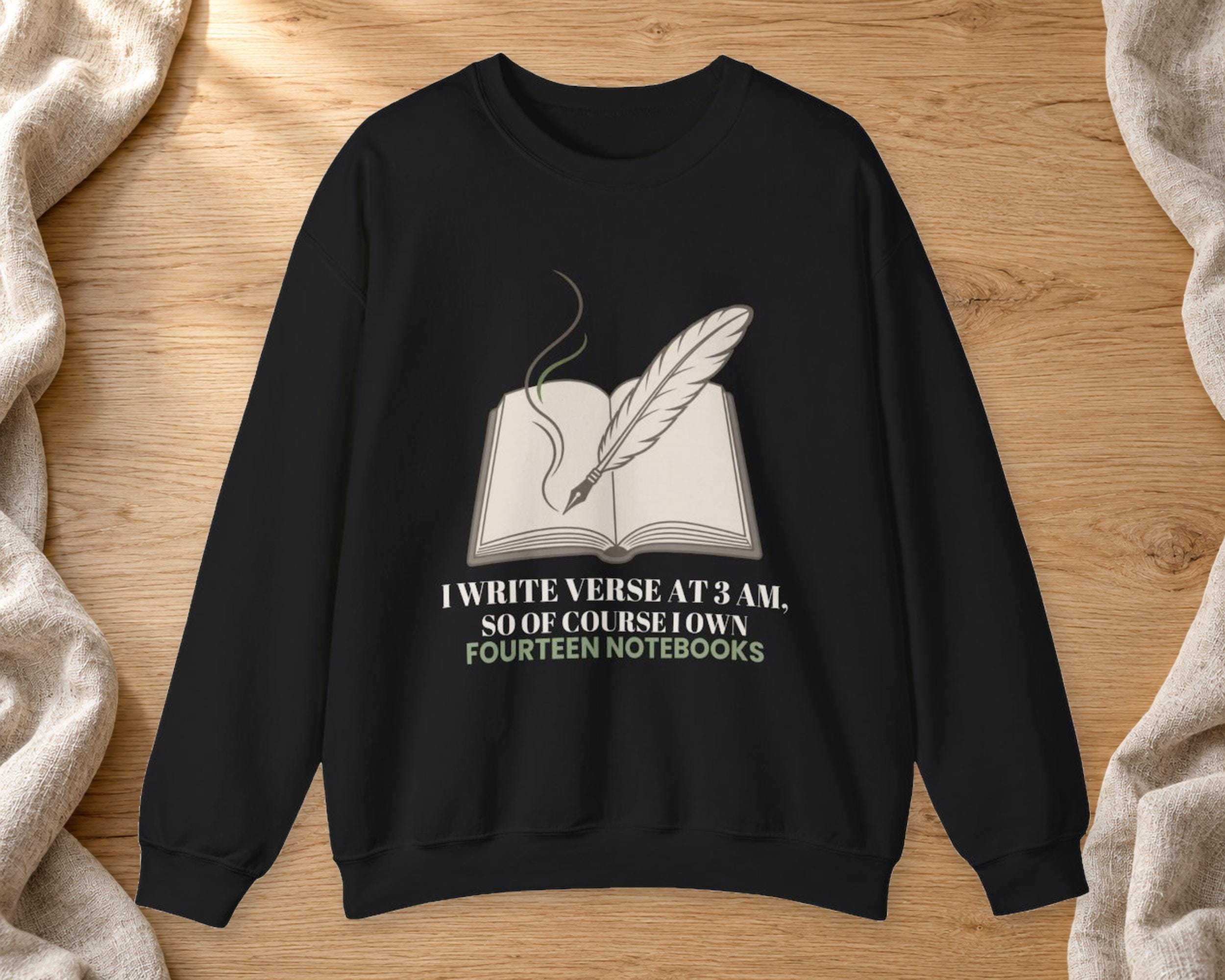 Verse at 3 AM Poet Sweatshirt photo 2