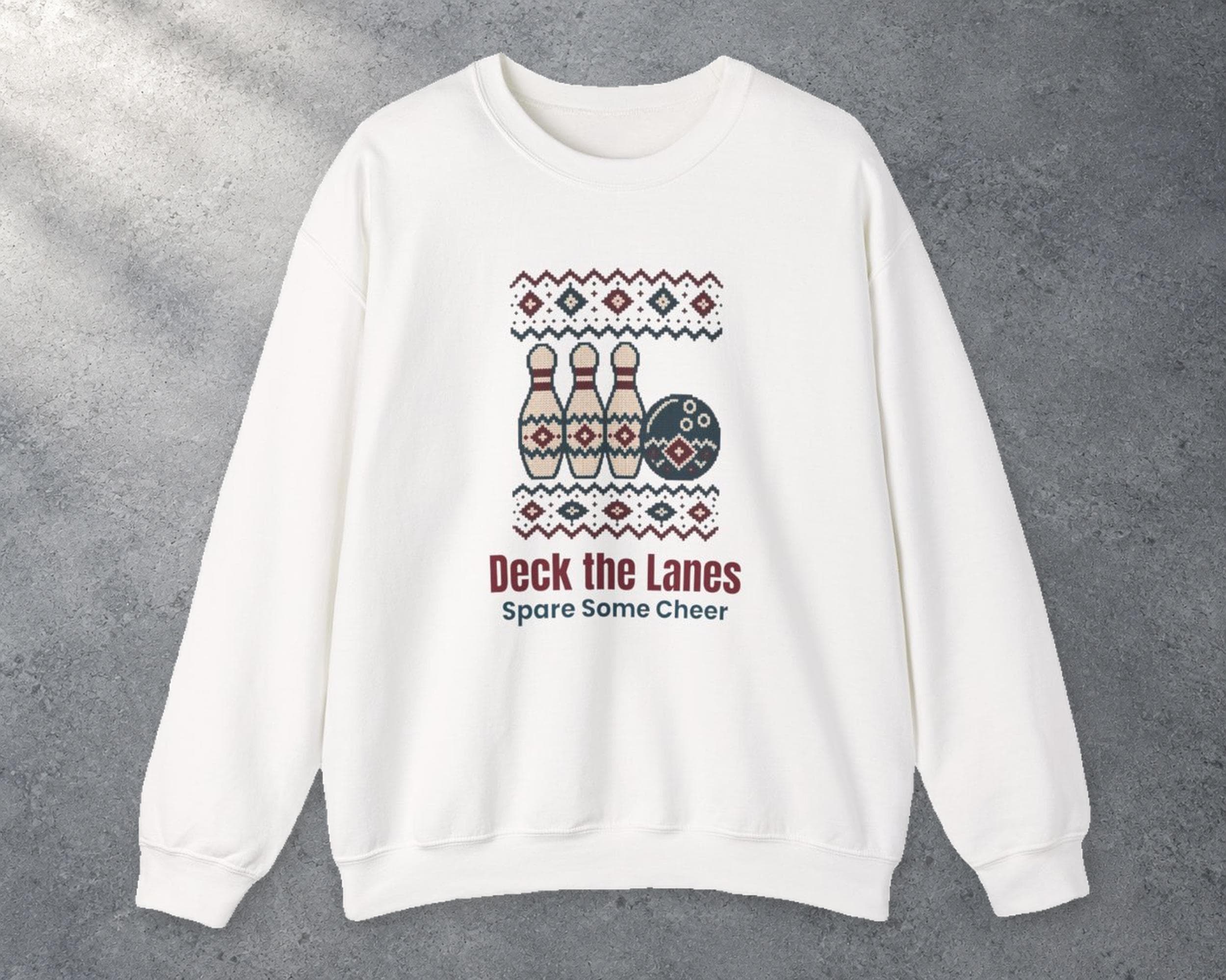 Deck the Lanes Bowling Holiday Sweatshirt photo 1