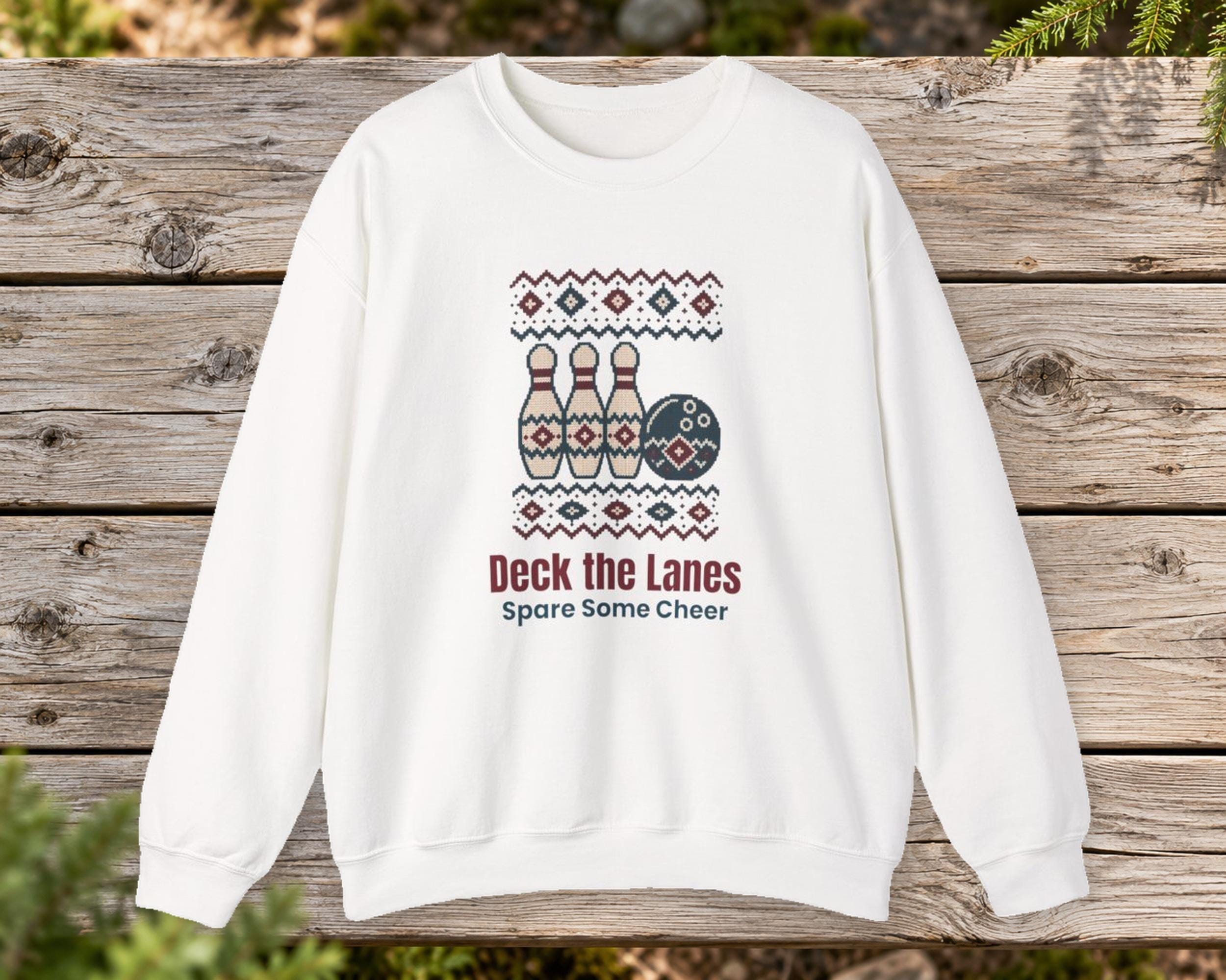 Deck the Lanes Bowling Holiday Sweatshirt photo 2