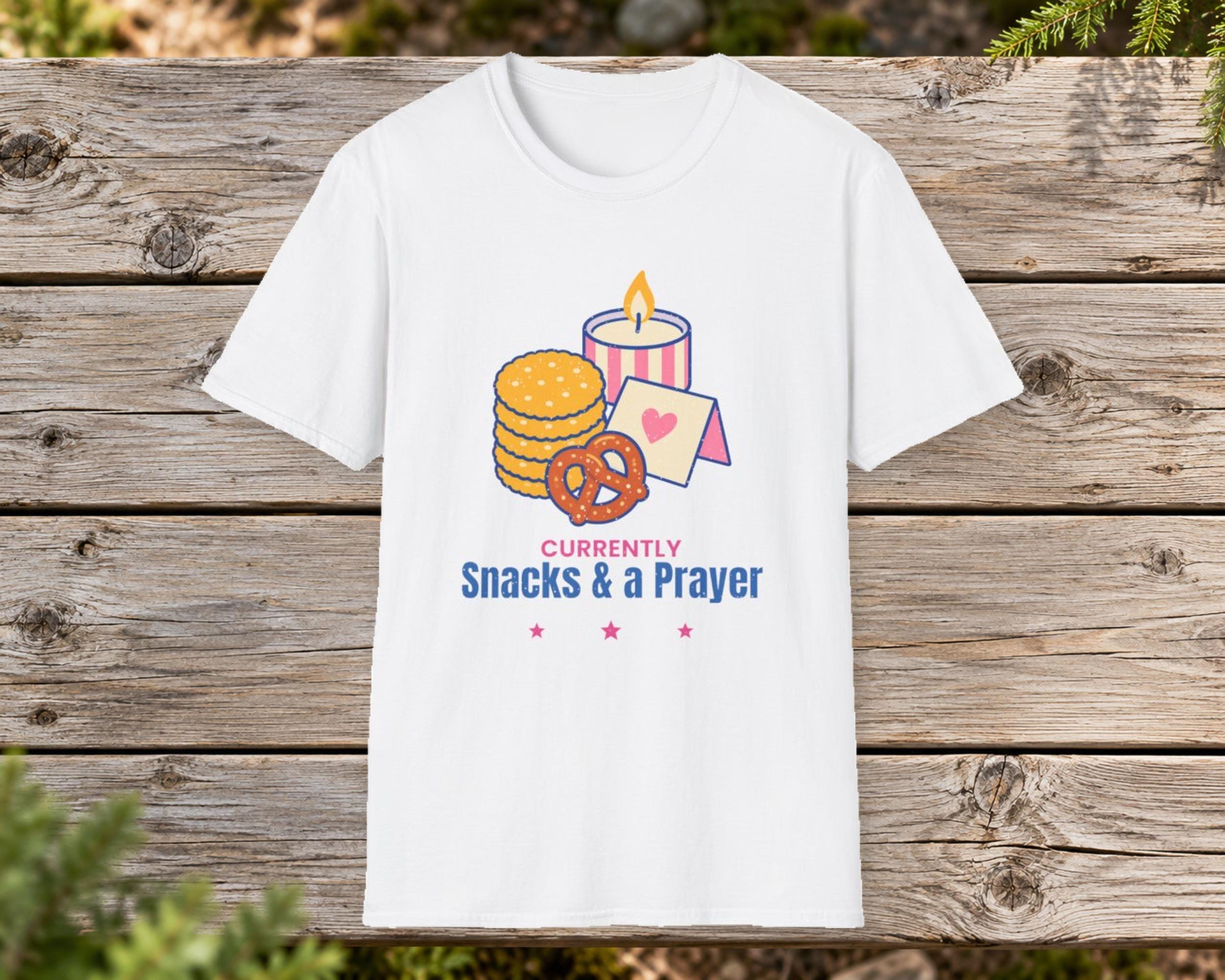 Currently Snacks and a Prayer Tee photo 2
