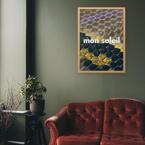 Mein Sonnenpython-Poster – Personalisierbares Deko-Poster mit süßem Spruch, A4 oder A3, Geschenkidee für Paare, Vintage-Wohn-/Schlafzimmerdekoration
