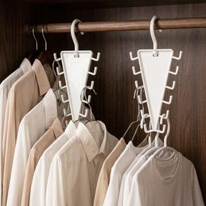 Organizador de armario inteligente que ahorra espacio / Percha multigancho giratoria de 360°