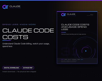 Guida ai costi di Claude Code in formato PDF: limiti di utilizzo, fatturazione, lista di controllo per risparmiare e registro settimanale.