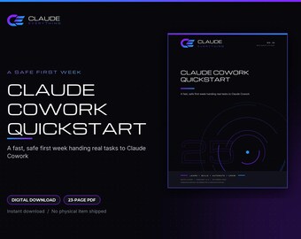 Claude Cowork Quickstart PDF: Guia para Iniciantes, Lista de Verificação de Segurança, Modelo de Descrição de Tarefas