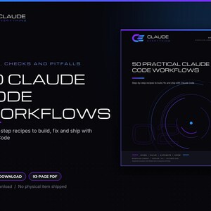 50 Claude Code Workflows, Step-by-Step Guide for Websites, Debugging, Testing and Business Tools